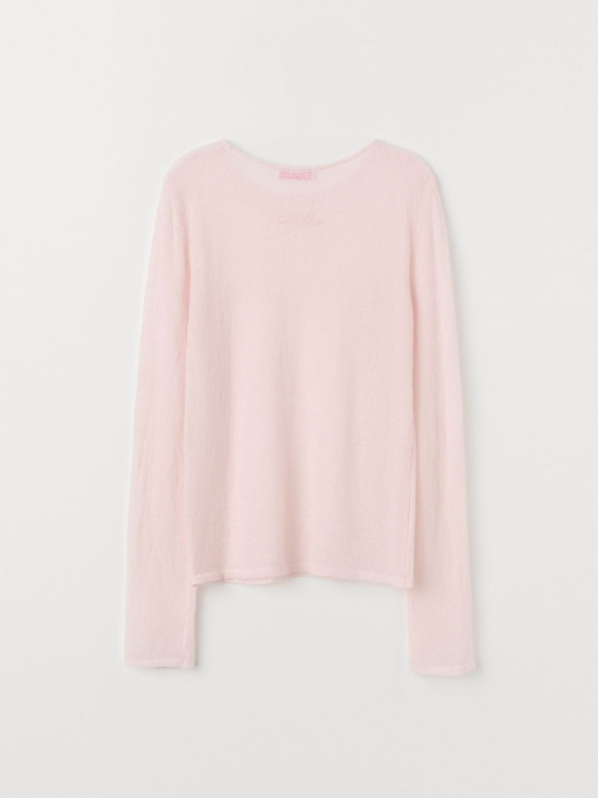 셀리테일즈(CELITAILS) SHEER KNIT TOP_LIGHT PINK