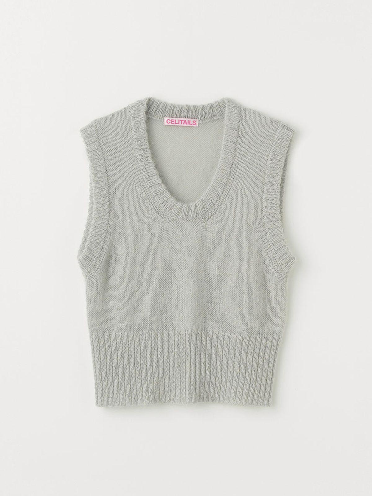 셀리테일즈(CELITAILS) MOHAIR KNIT VEST_GREY