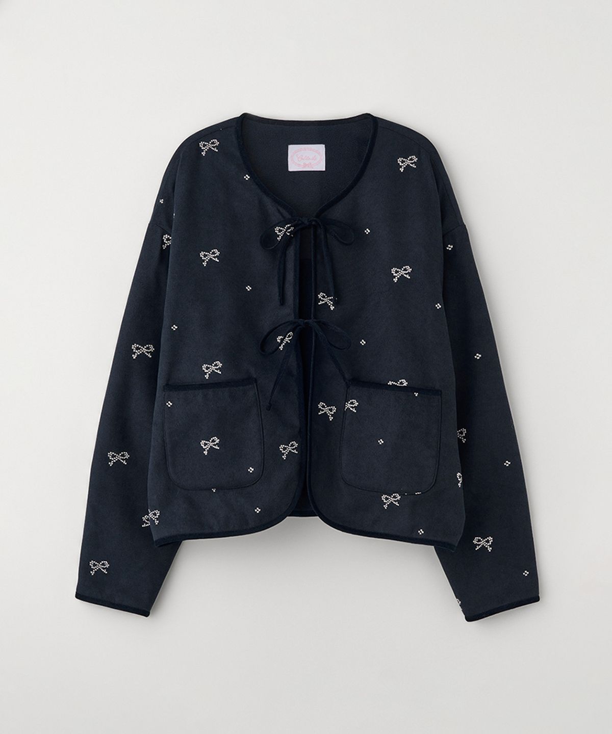 셀리테일즈(CELITAILS) RIBBON EMBROIDERED JACKET_NAVY