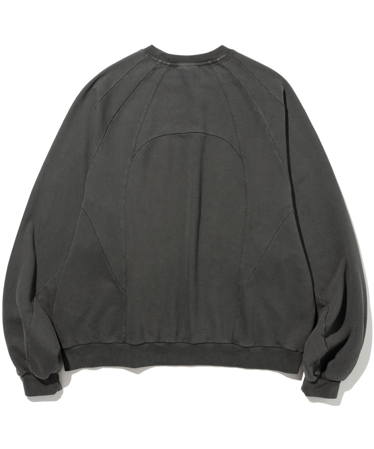 낫포너드(NOT4NERD) Curved Tribal Logo Pigment Crewneck - Charcoal