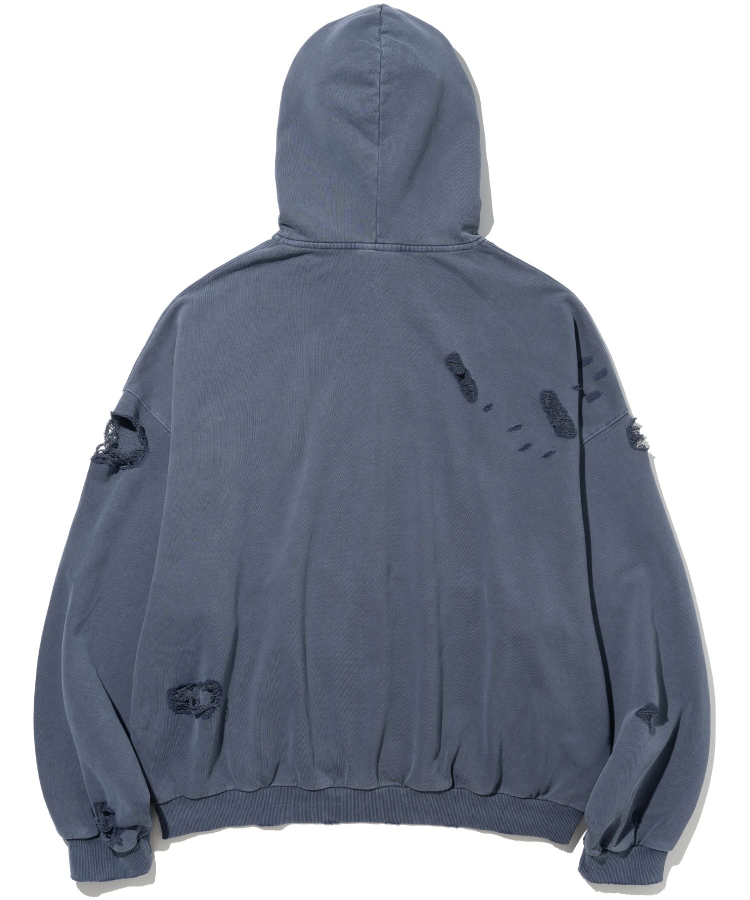 NOT4NERD Destroyed N4ND Logo パーカー　メンズ MUSINSA | NOT4NERD Destroyed N4ND Thunder Logo Pigment Hood Zip up