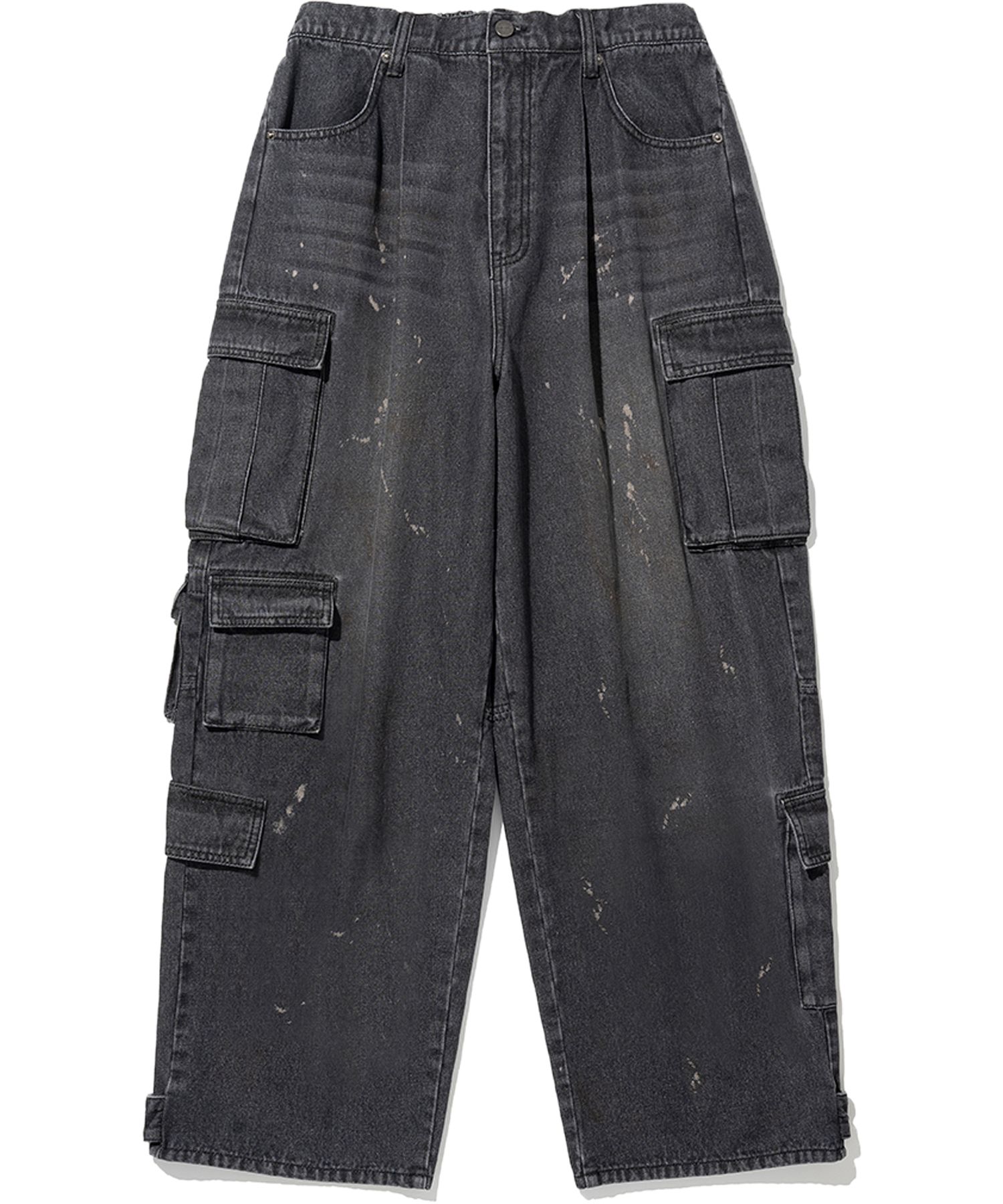 Not4Nerd Dirty Wash Multi Cargo Denim 新品 MUSINSA公式 | NOT4NERD Dirty Wash Multi Cargo Denim Pants - Black