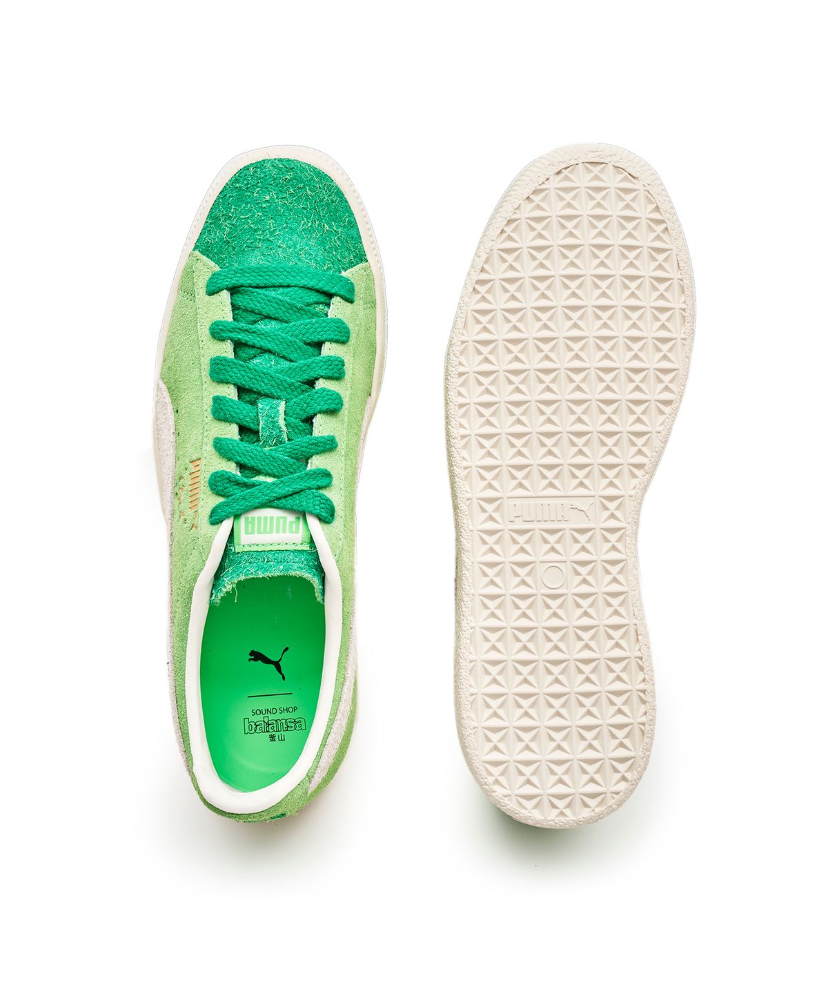 푸마(PUMA) 푸마Ⅹ발란사 클라이드 - 그린:아이보리 / 396325-01