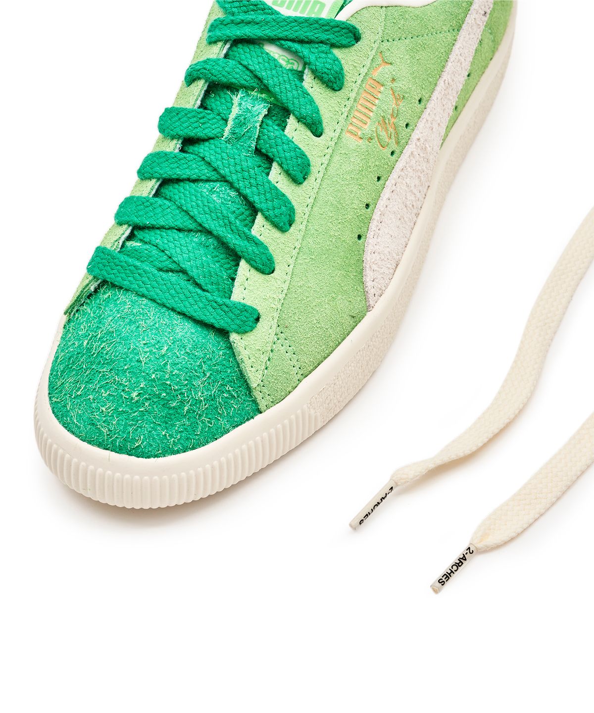 푸마(PUMA) 푸마Ⅹ발란사 클라이드 - 그린:아이보리 / 396325-01