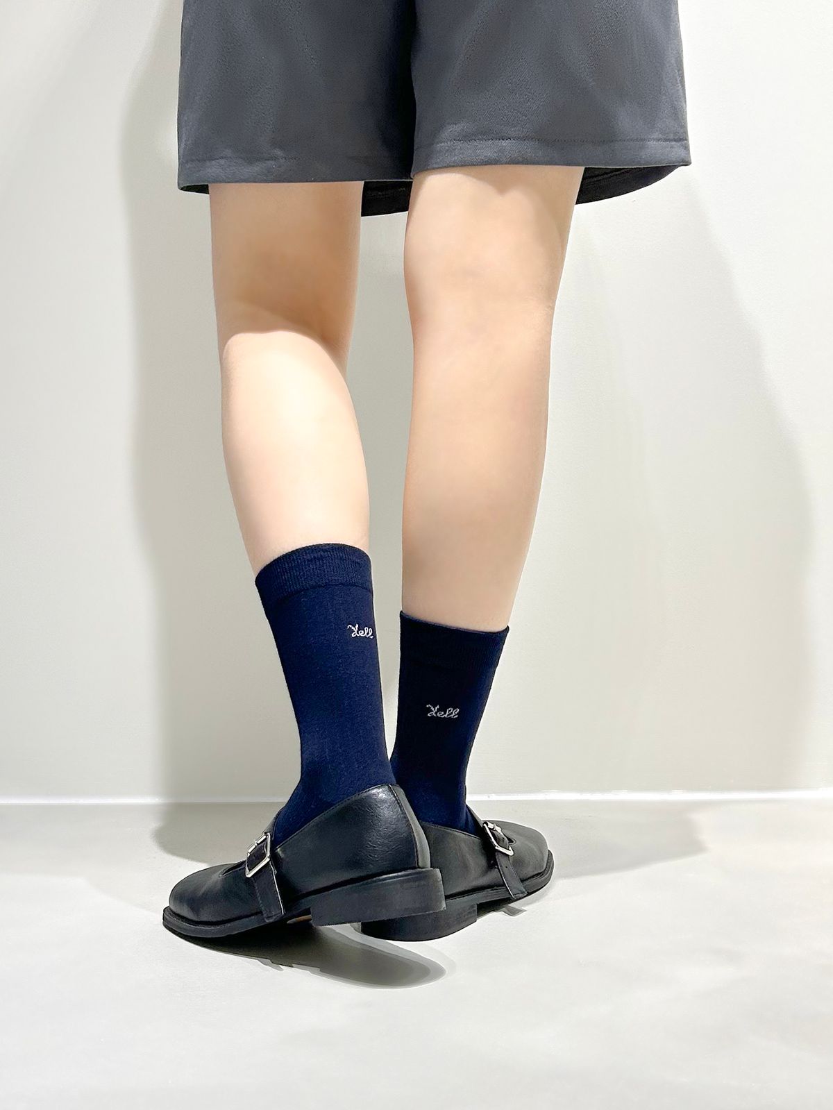 옐로우삭스(YELLOWSOCKS) 옐 골지 네이비
