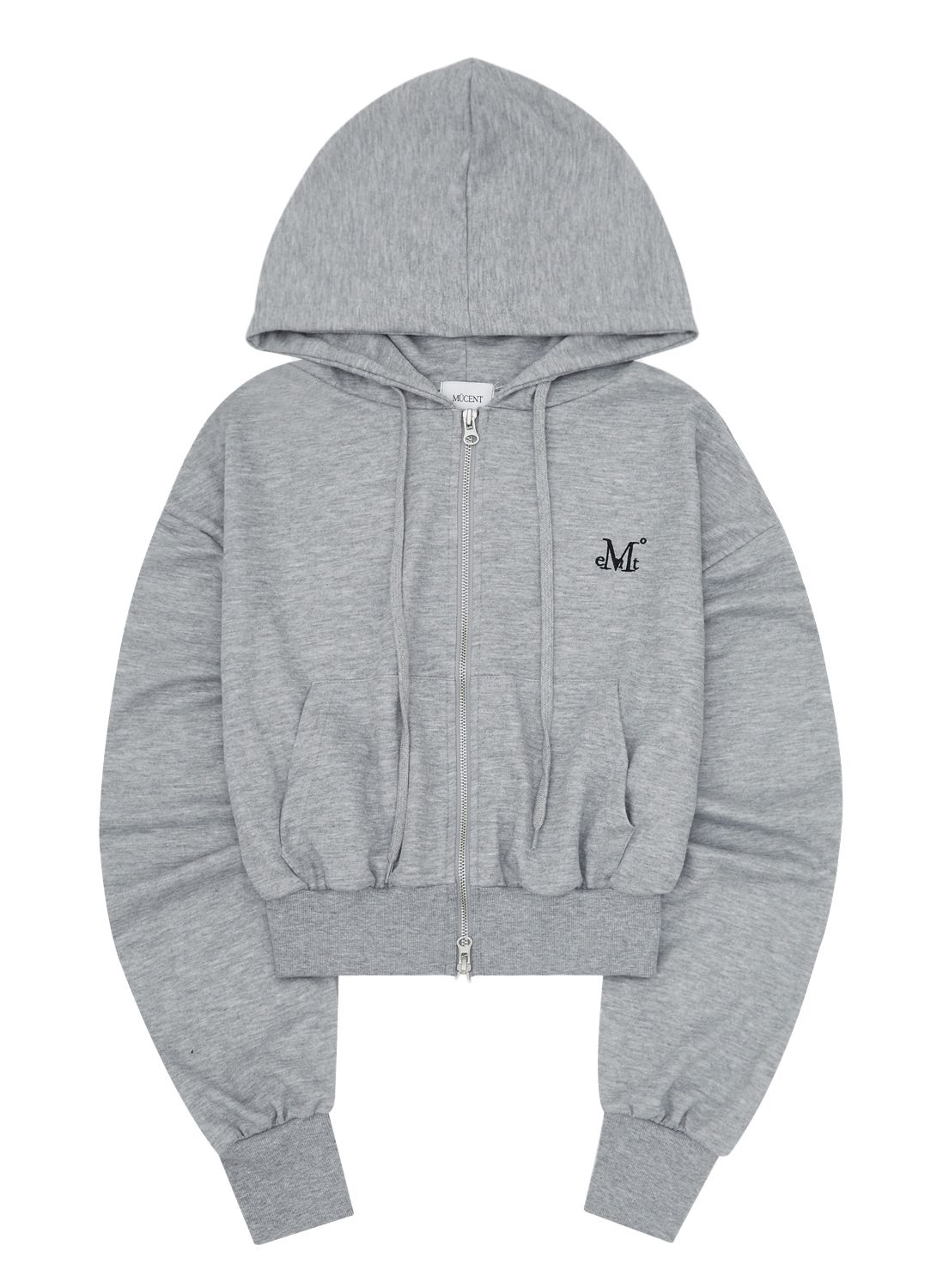 MUSINSA公式 | MUCENT SIGNATURE HOOD ZIP-UP WOMAN (Black, Gray)