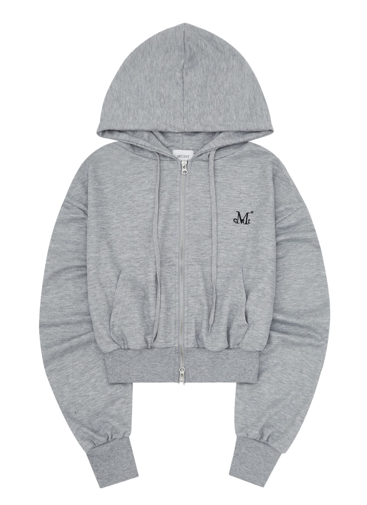 무센트(MUCENT) SIGNATURE HOOD ZIP-UP WOMAN (Black, Gray)