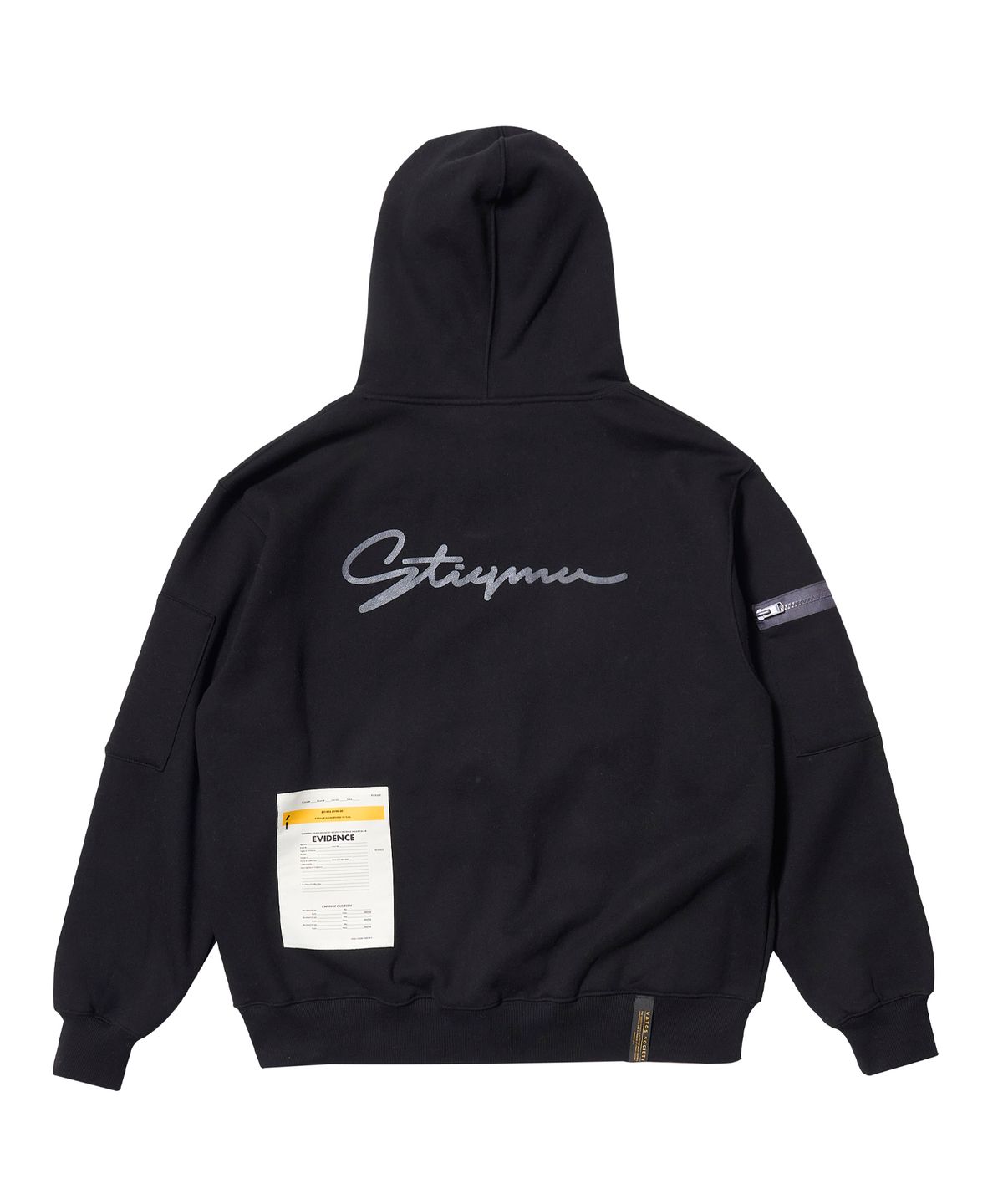 스티그마(STIGMA) ZIPPER OVERSIZED HOODIE BLACK