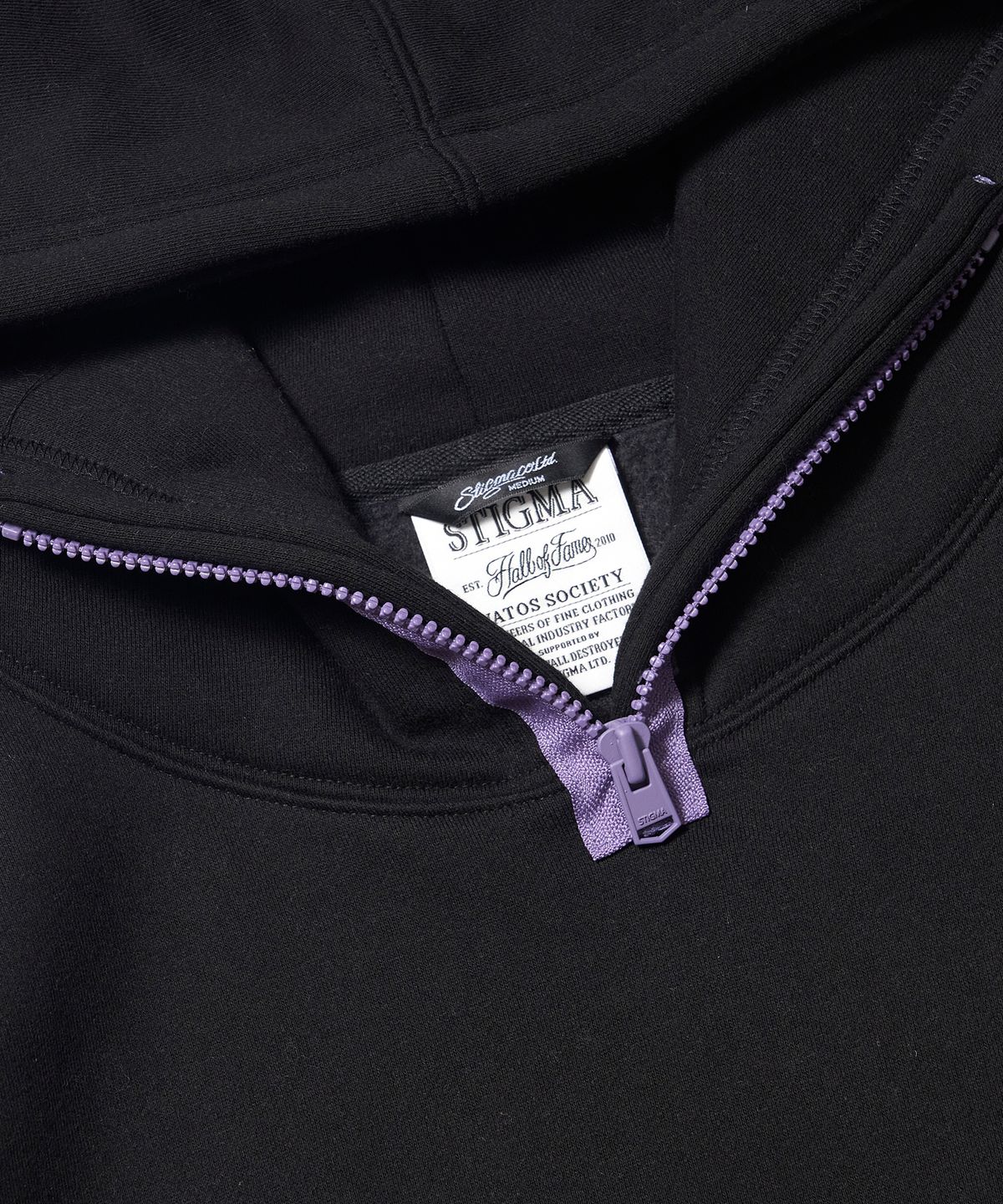스티그마(STIGMA) ZIPPER OVERSIZED HOODIE BLACK
