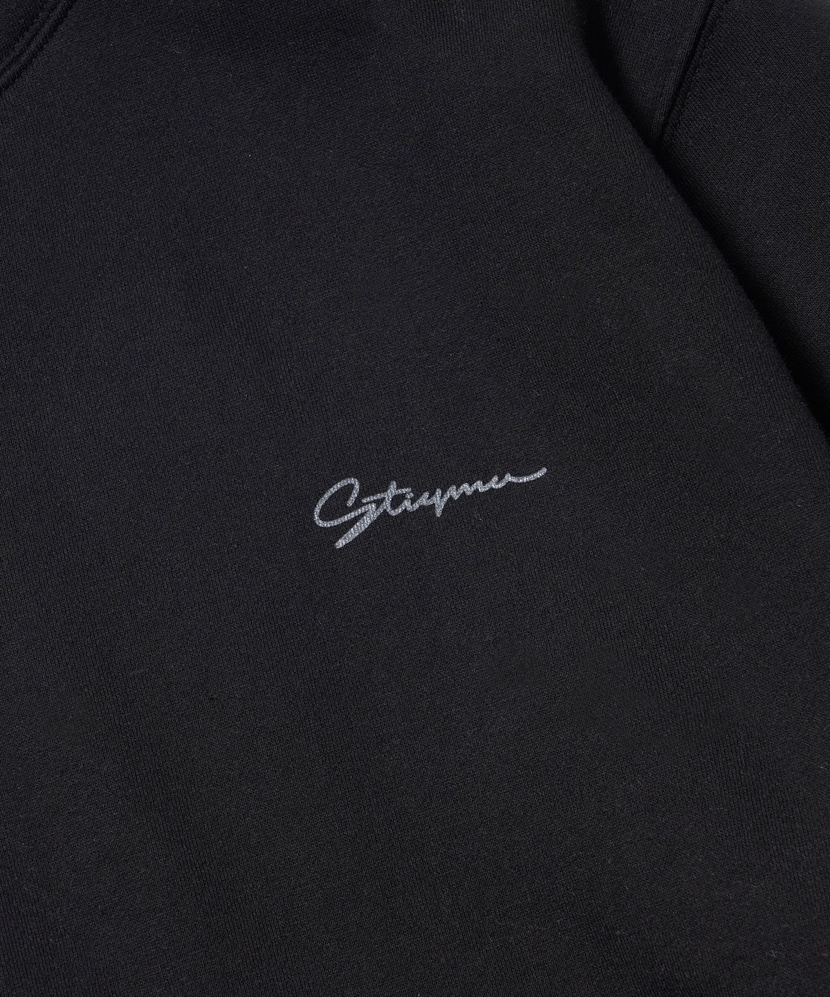 스티그마(STIGMA) ZIPPER OVERSIZED HOODIE BLACK