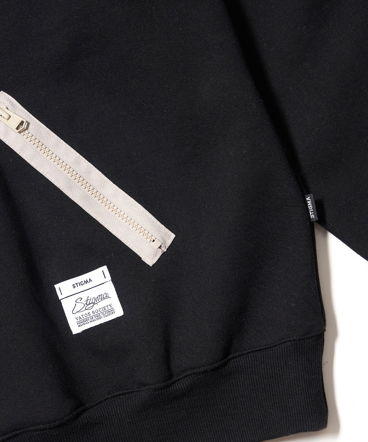 MUSINSA公式 | STIGMA ZIPPER OVERSIZED HOODIE BLACK
