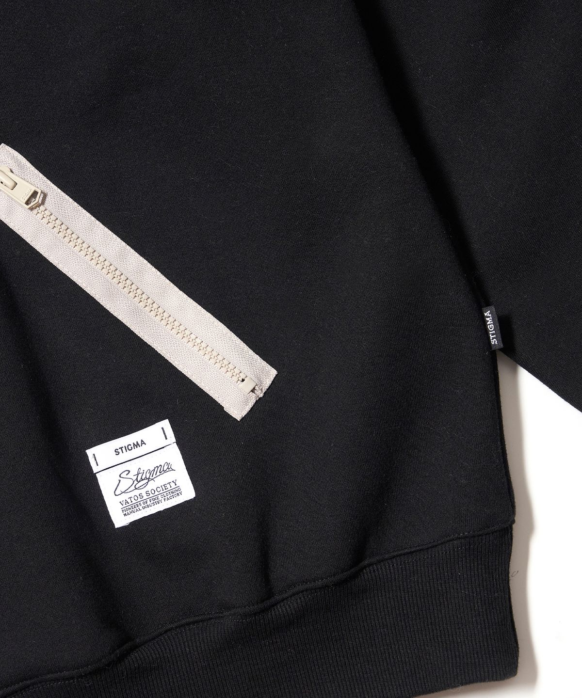 스티그마(STIGMA) ZIPPER OVERSIZED HOODIE BLACK