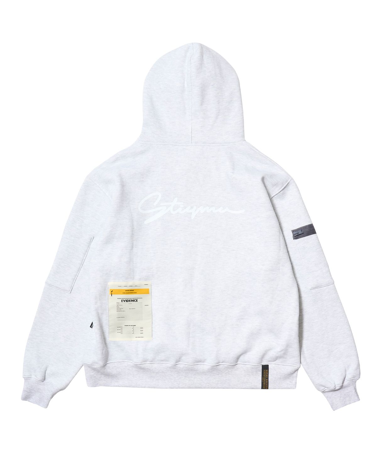 스티그마(STIGMA) ZIPPER OVERSIZED HOODIE WHITE MELANGE