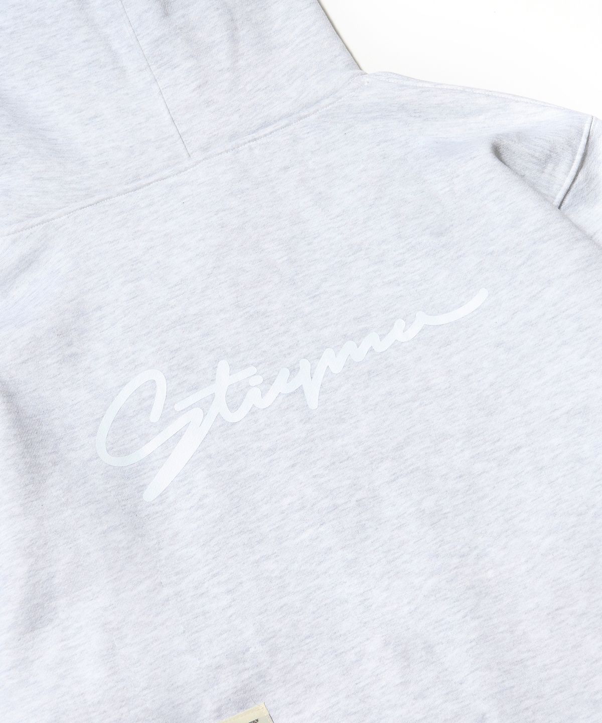 스티그마(STIGMA) ZIPPER OVERSIZED HOODIE WHITE MELANGE