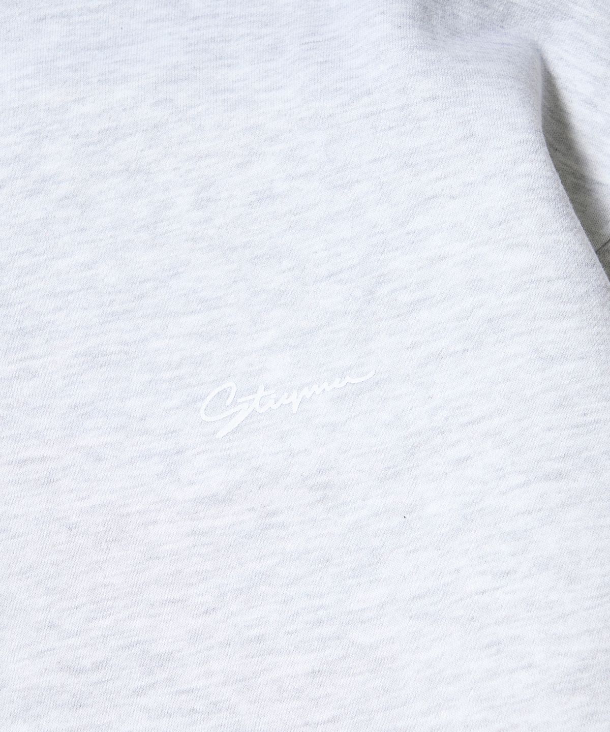 스티그마(STIGMA) ZIPPER OVERSIZED CREWNECK WHITE MELANGE