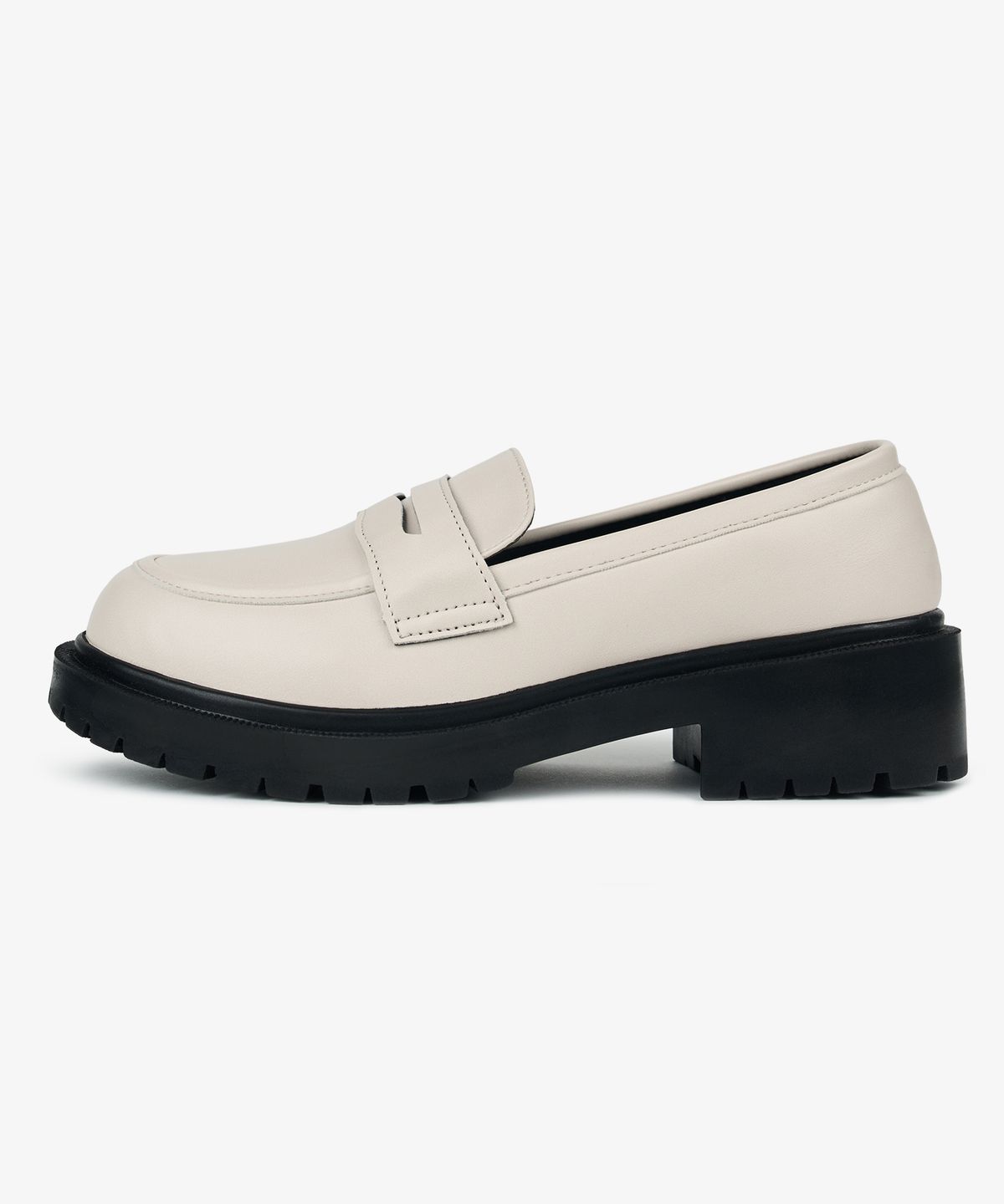 커스텀에이드 우먼(CUSTOMADE WOMAN) 4.5cm 라운드토 청키 페니로퍼 몬드(CW0055IV)