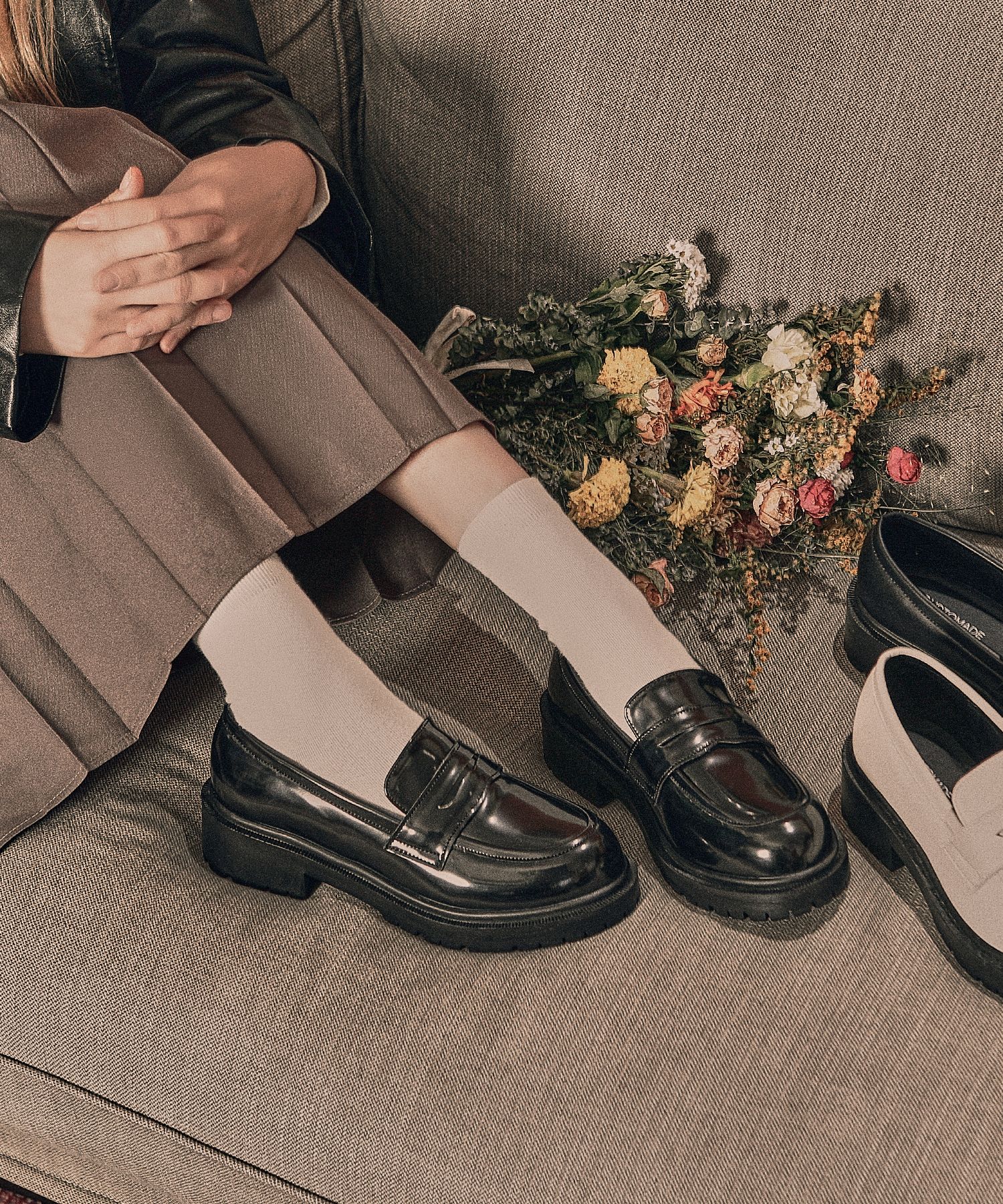 フラットシューズ ^custommade^ 45cm round toe chunky penny loafer mond CW0055I MUSINSA | CUSTOMADE WOMAN 4.5cm round toe chunky penny