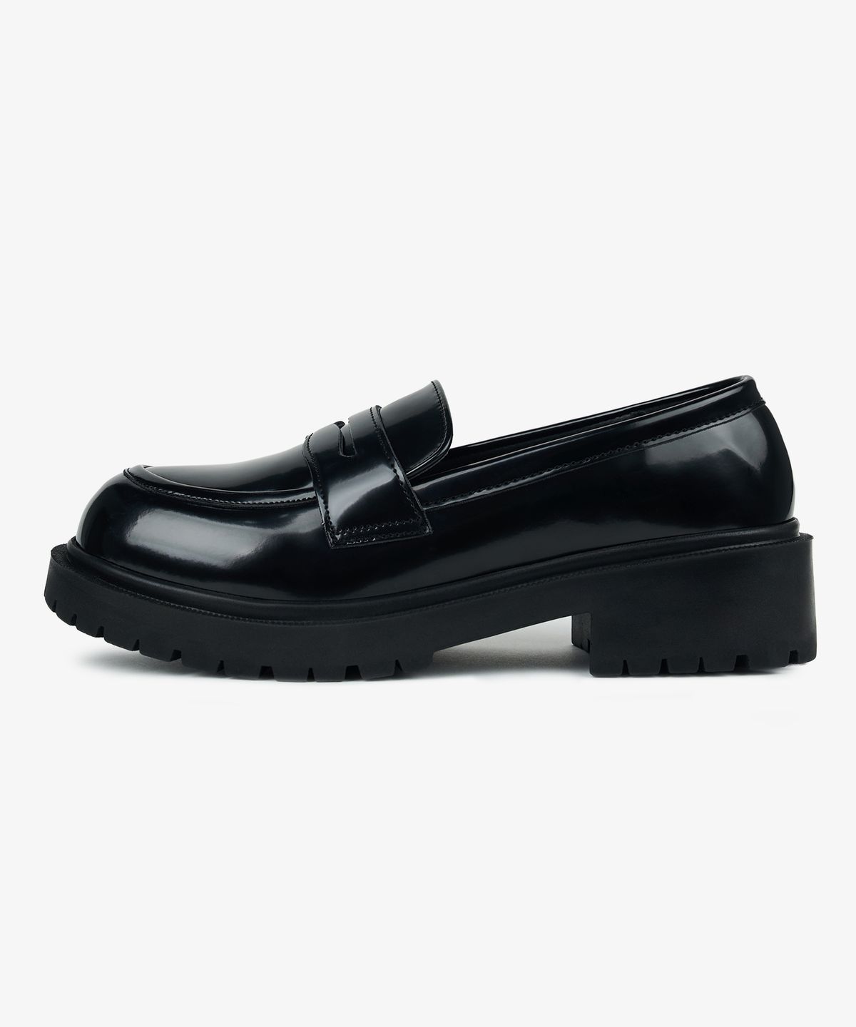 커스텀에이드 우먼(CUSTOMADE WOMAN) 4.5cm 라운드토 청키 페니로퍼 몬드(CW0055EBK)