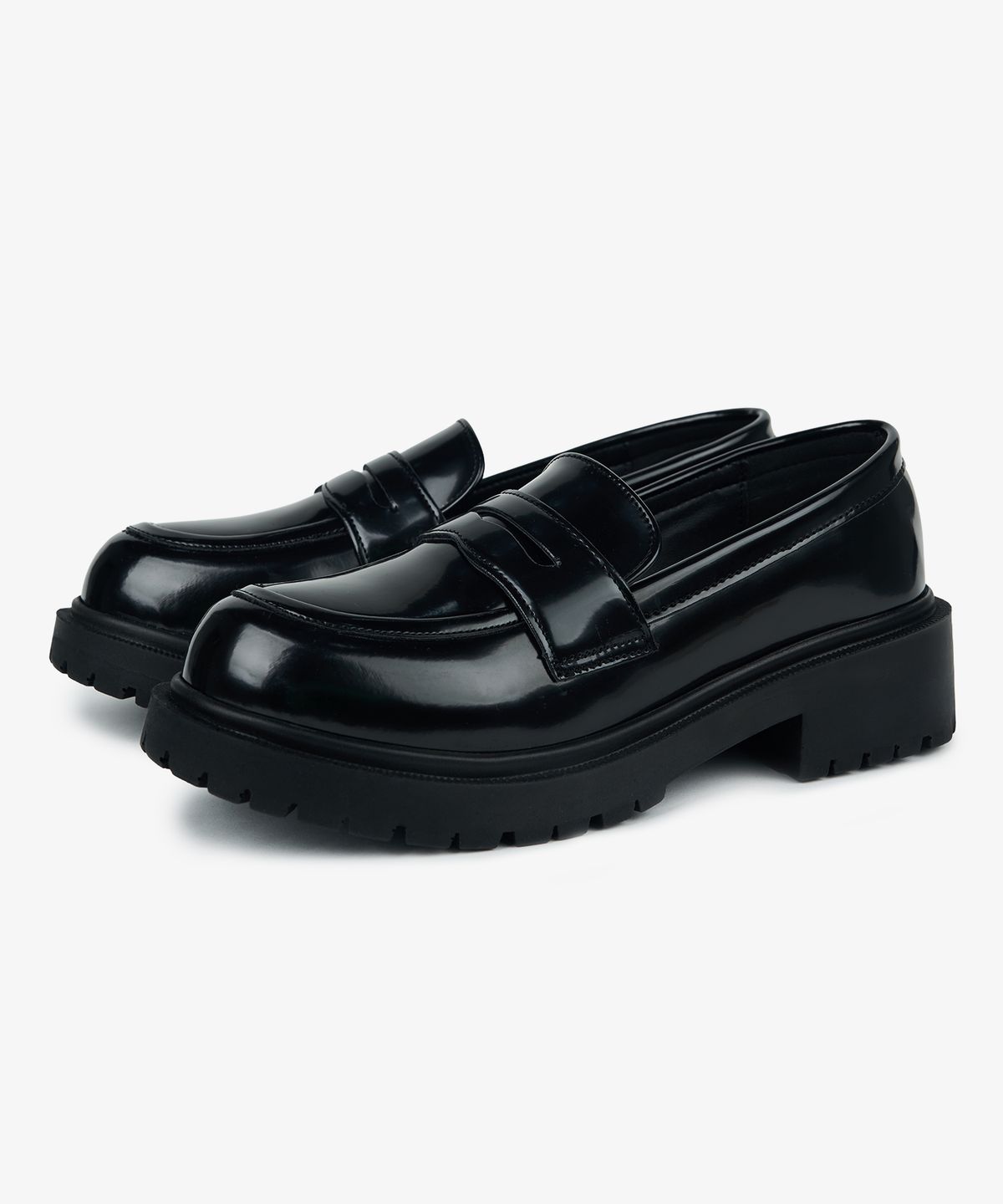 커스텀에이드 우먼(CUSTOMADE WOMAN) 4.5cm 라운드토 청키 페니로퍼 몬드(CW0055EBK)