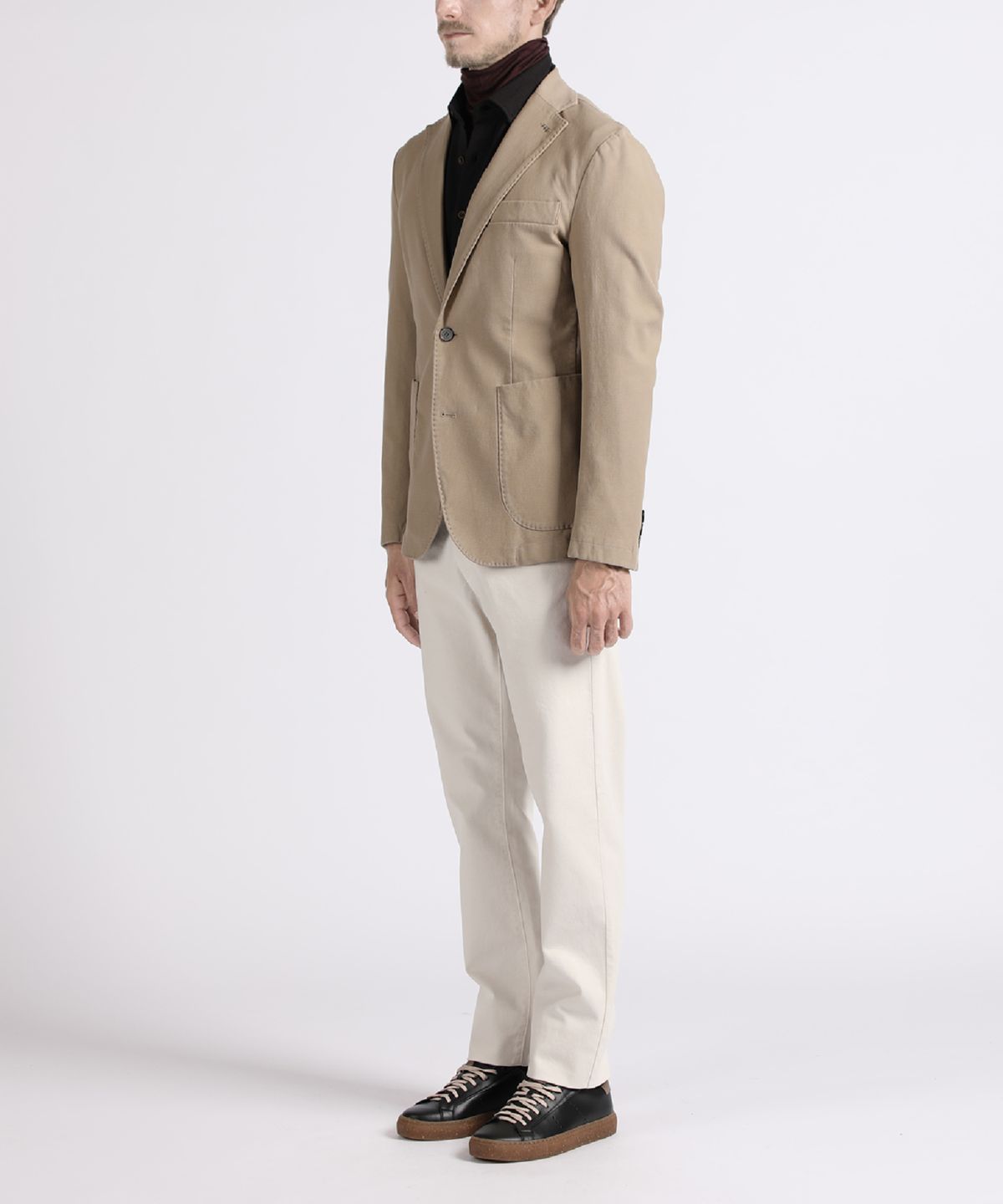 빠니깔레(PANICALE) 아이보리 모던 핏 면 팬츠