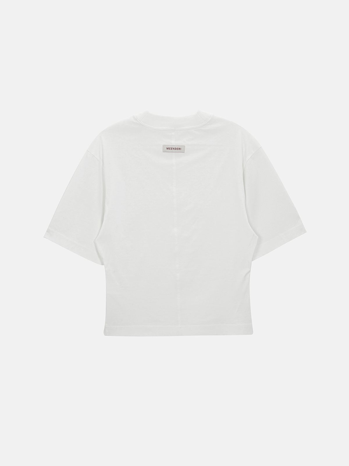 민더리(MEENDERI) MEENDERI LOGO BASIC T-SHIRT - WHITE