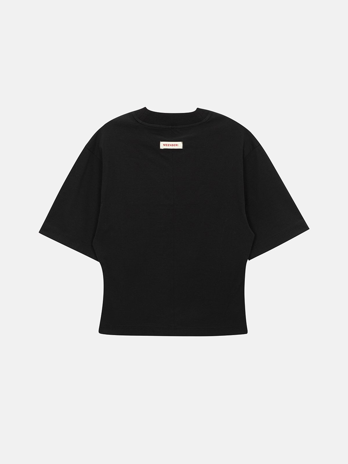 민더리(MEENDERI) MEENDERI LOGO BASIC T-SHIRT - BLACK
