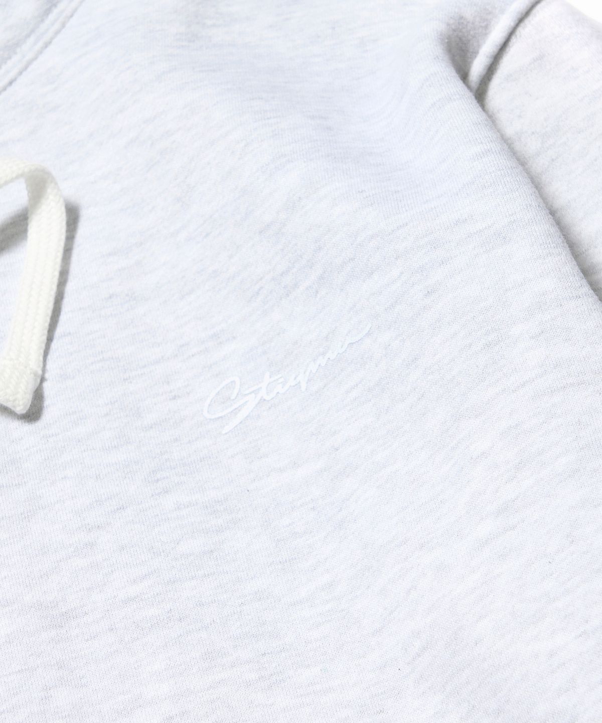스티그마(STIGMA) ZIPPER OVERSIZED ZIP UP HOODIE WHITE MELANGE