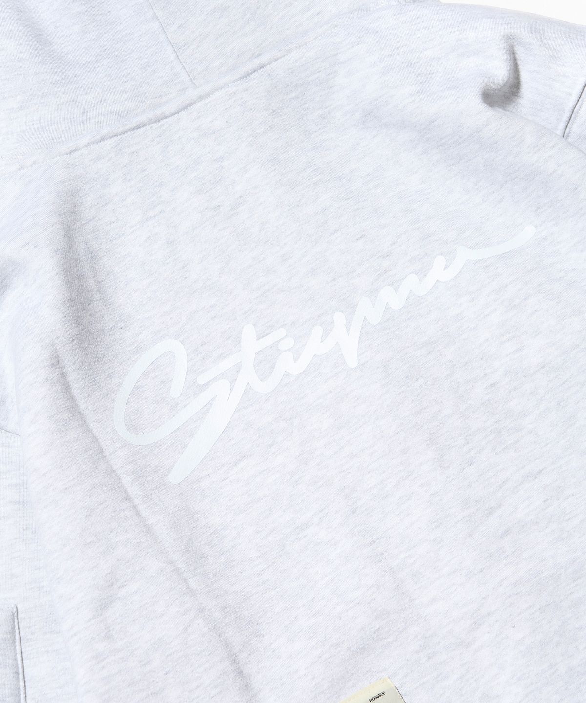 스티그마(STIGMA) ZIPPER OVERSIZED ZIP UP HOODIE WHITE MELANGE