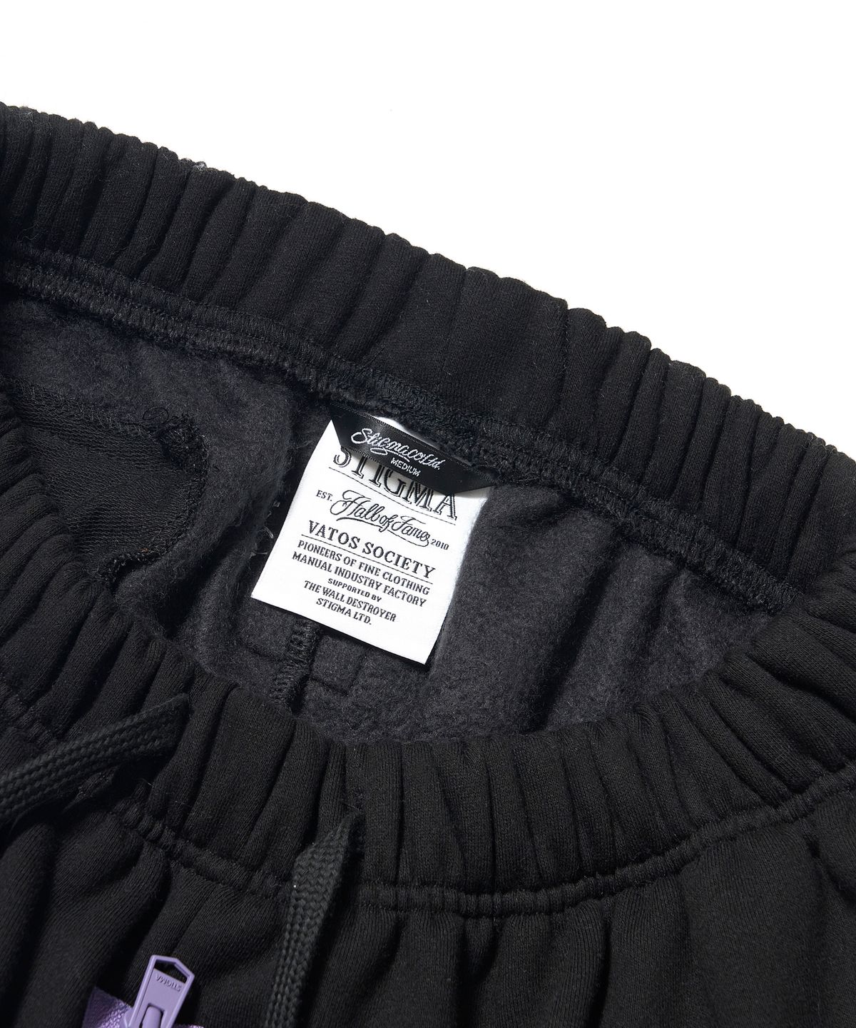 스티그마(STIGMA) ZIPPER WIDE JOGGER PANTS BLACK