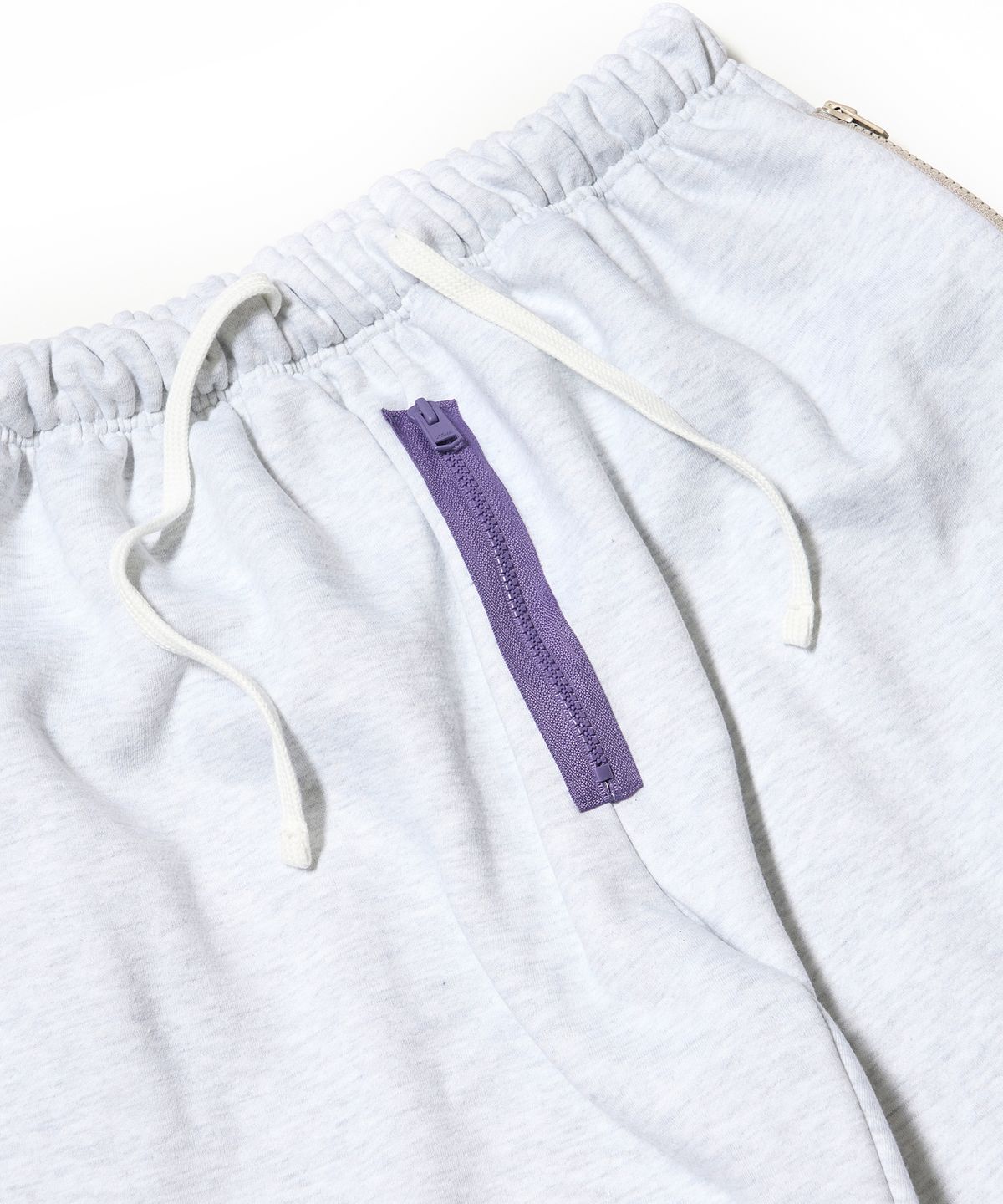 스티그마(STIGMA) ZIPPER WIDE JOGGER PANTS WHITE MELANGE