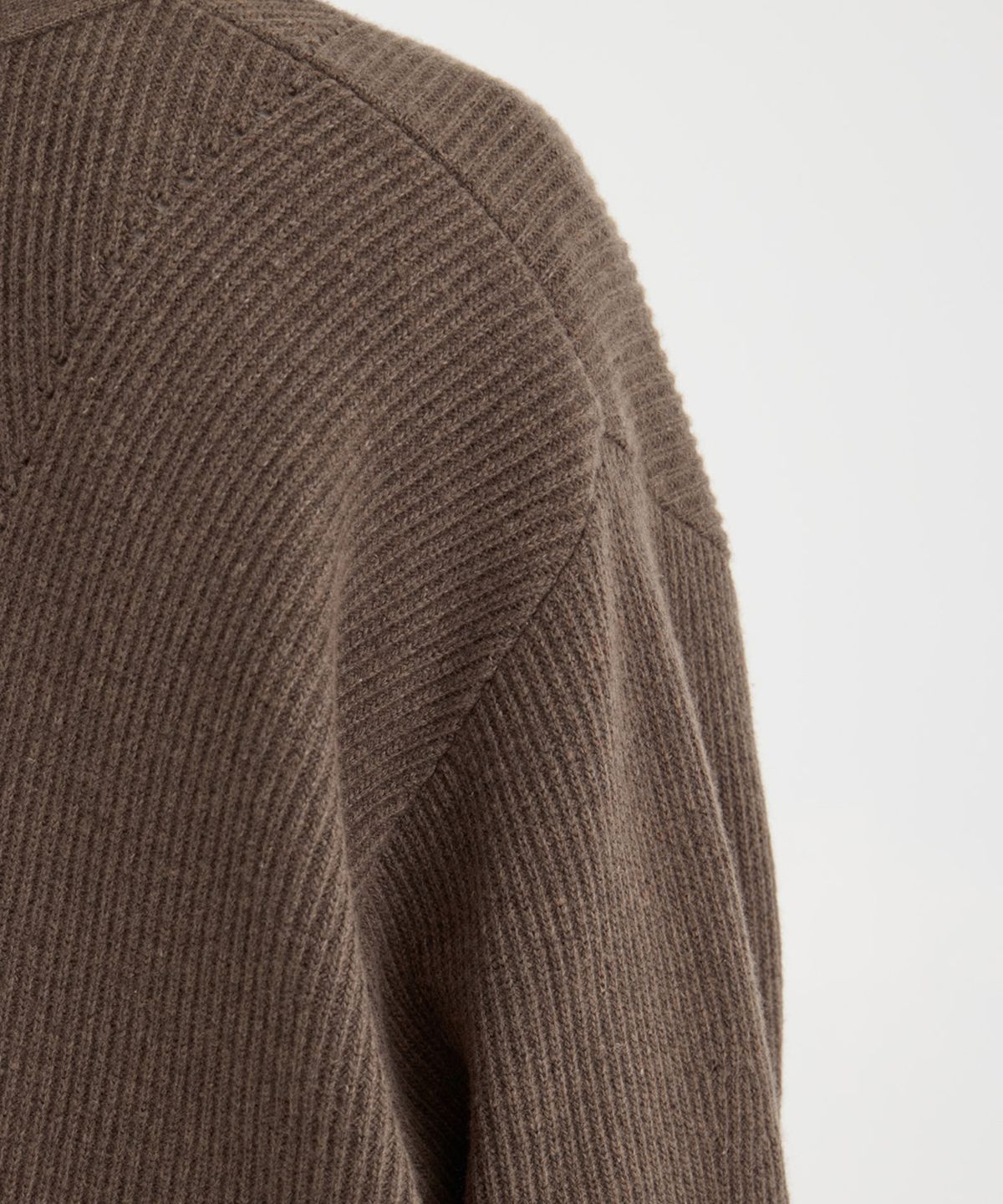 유스(YOUTH) Oversized Irregular Knit Cardigan - Brown