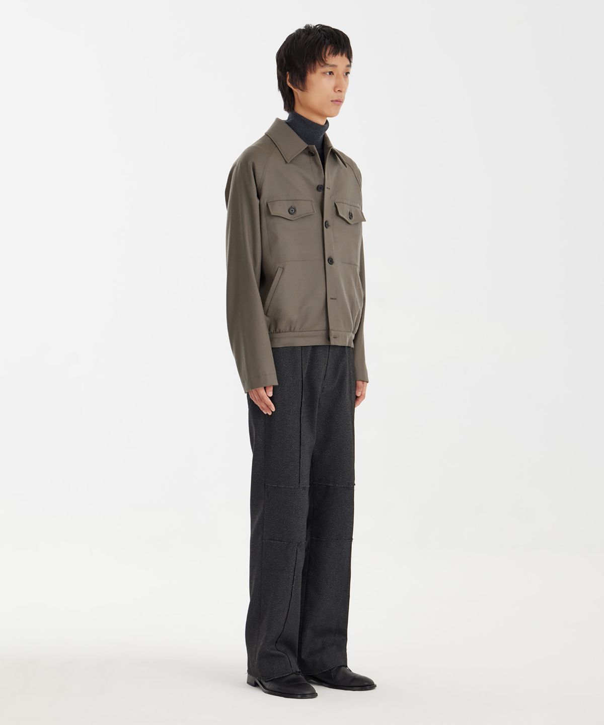 유스(YOUTH) Short Blouson Jacket - Sand Brown