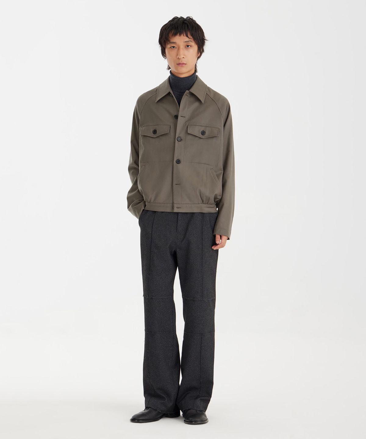 유스(YOUTH) Short Blouson Jacket - Sand Brown