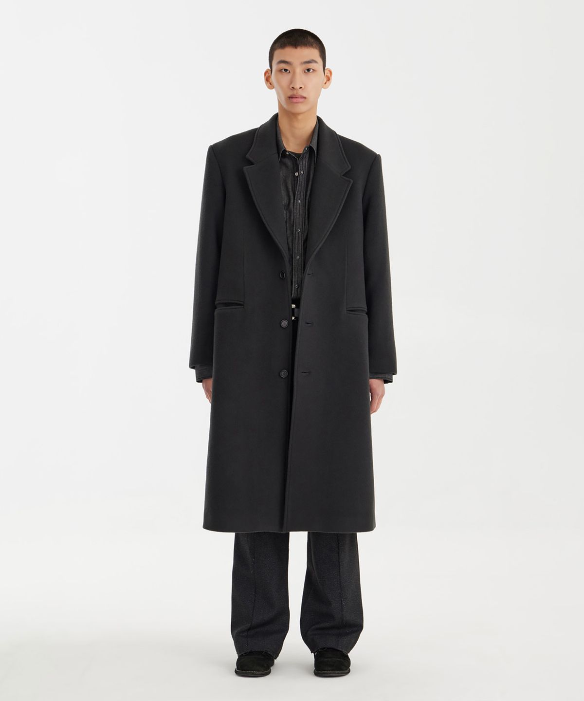 유스(YOUTH) Chesterfield Coat - Charcoal Grey