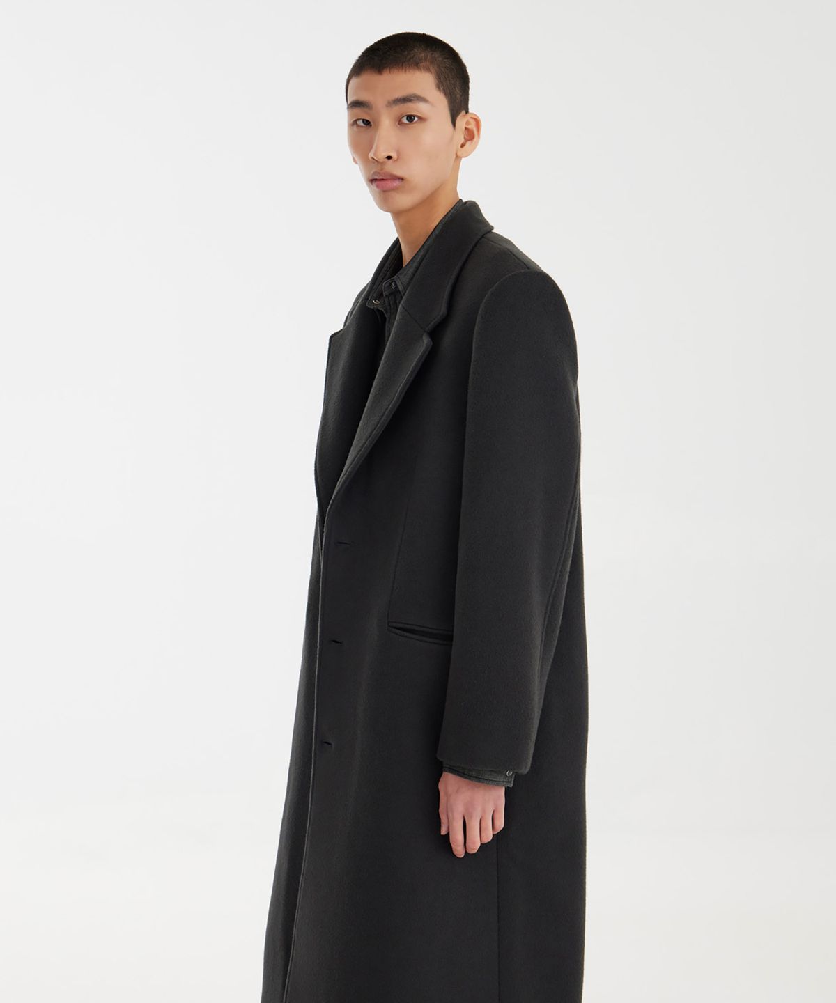 유스(YOUTH) Chesterfield Coat - Charcoal Grey