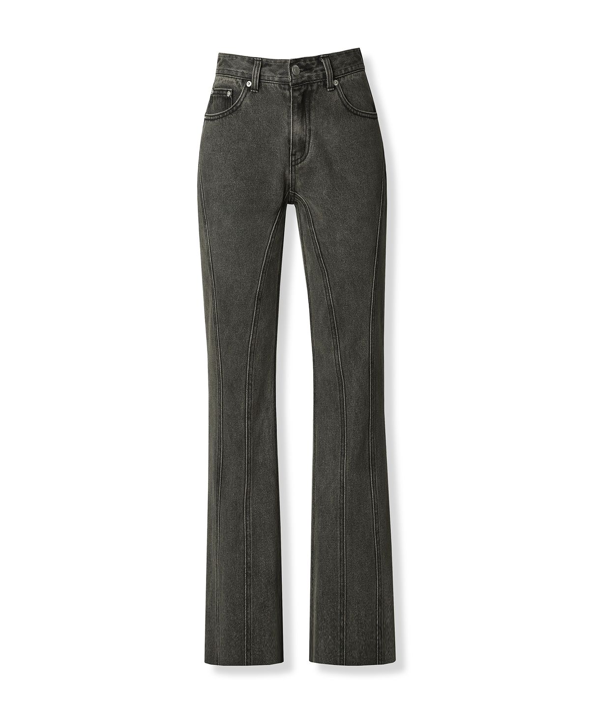 어반드레스(AVANDRESS) Thin Bootscut Pants ASH GREY
