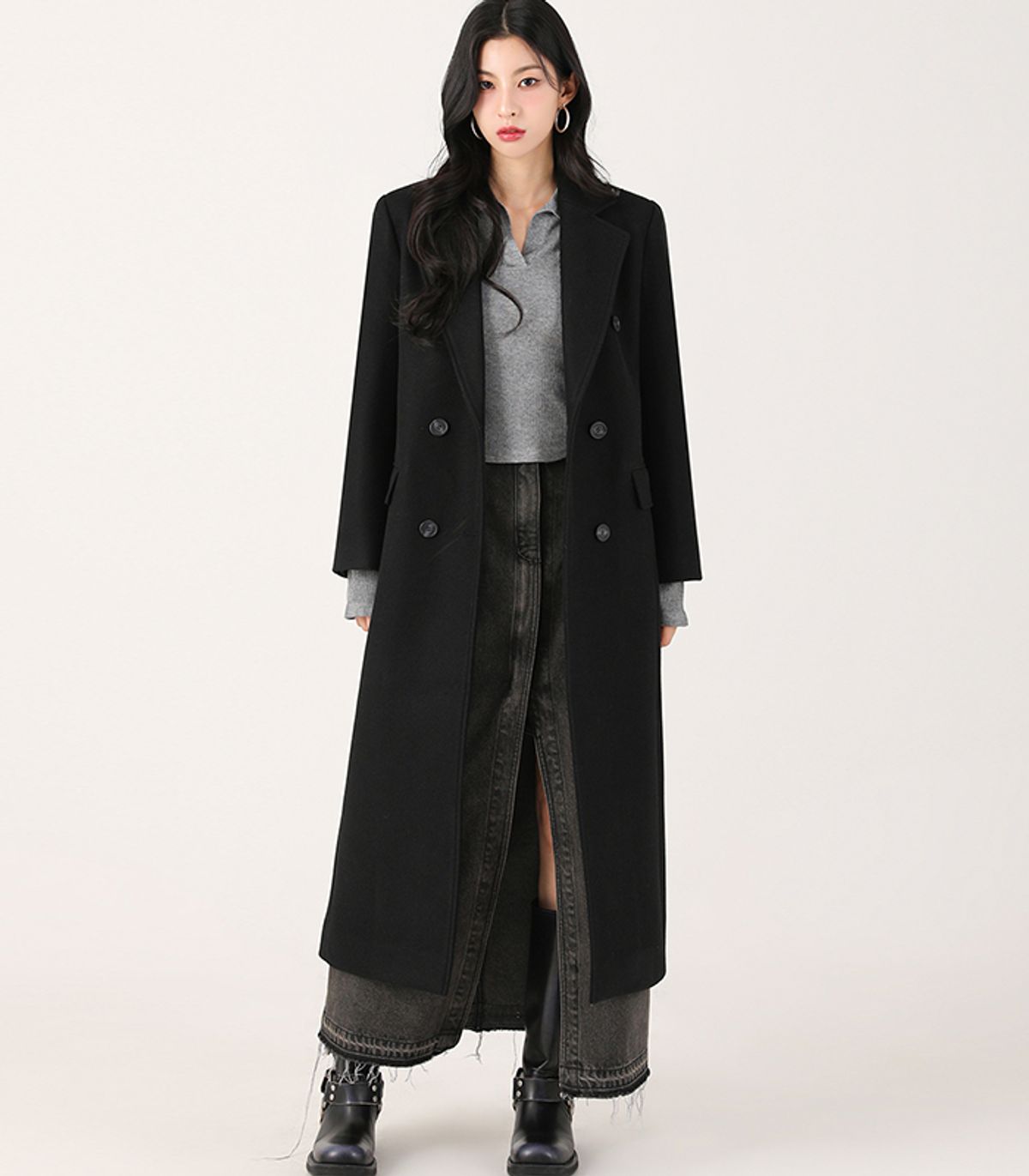 어반드레스(AVANDRESS) Anna Double Long Coat LIGHT BEIGE