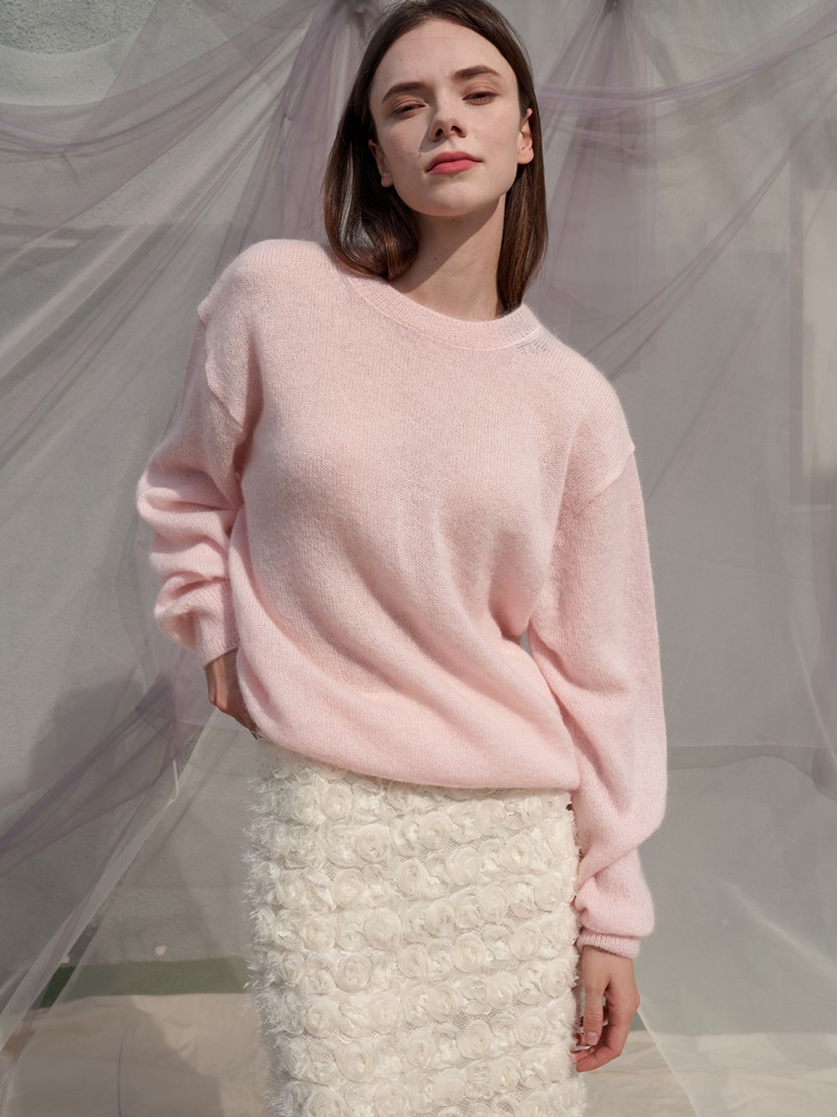 쏘리, 투 머치 러브(SORRY, TOO MUCH LOVE) RosieRose Lace H Line Skirt_Cream