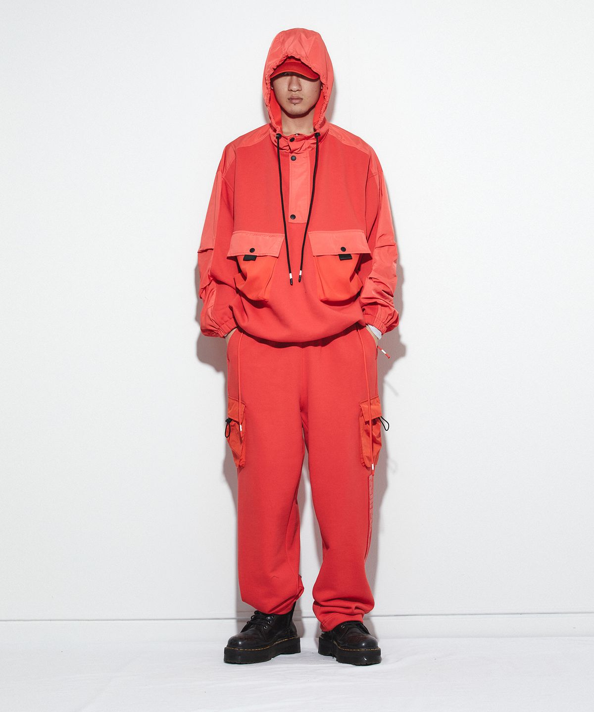 밀리밀리언(MILLIMILLION) SANDSTONE HYBRID HOODIE T19 -ORANGE