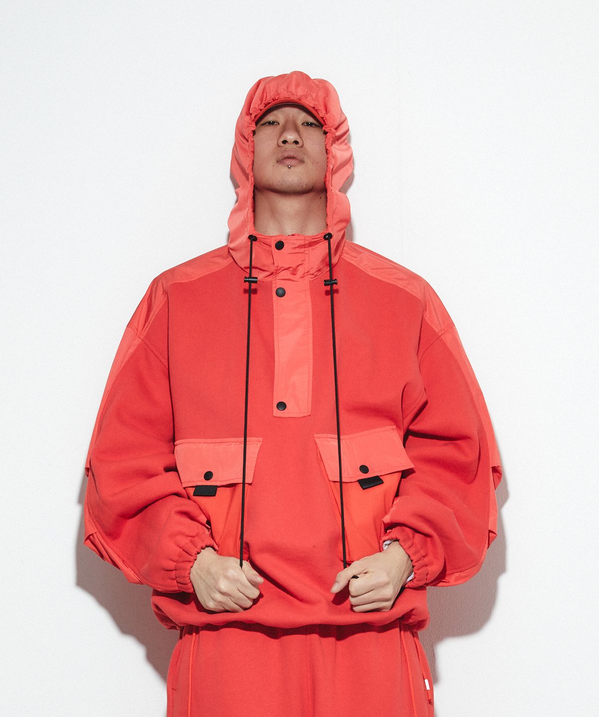 밀리밀리언(MILLIMILLION) SANDSTONE HYBRID HOODIE T19 -ORANGE