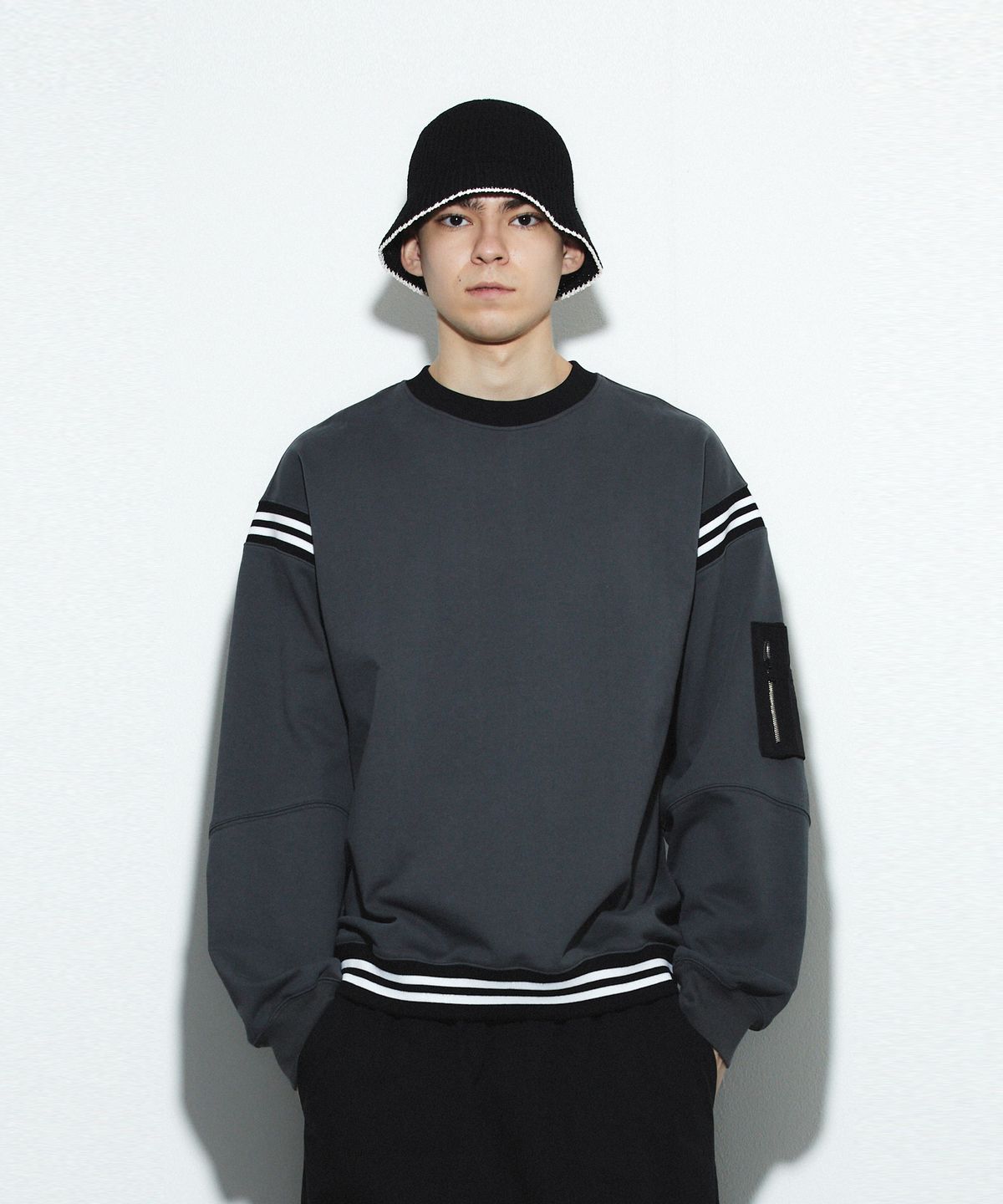 밀리밀리언(MILLIMILLION) COBBLESTONE RIB MTM T14- Grey