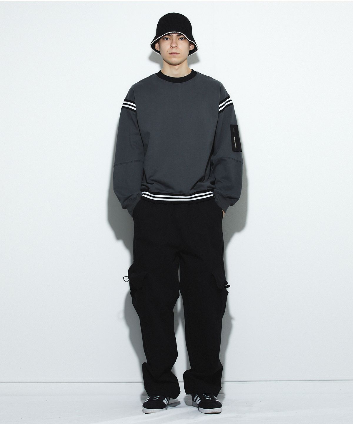 밀리밀리언(MILLIMILLION) COBBLESTONE RIB MTM T14- Grey