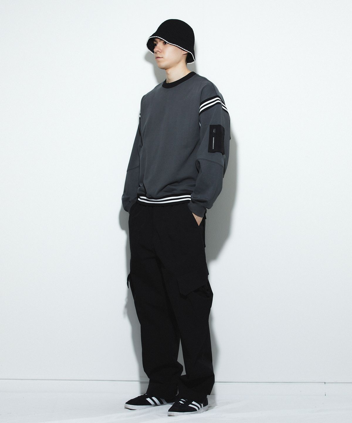 밀리밀리언(MILLIMILLION) COBBLESTONE RIB MTM T14- Grey