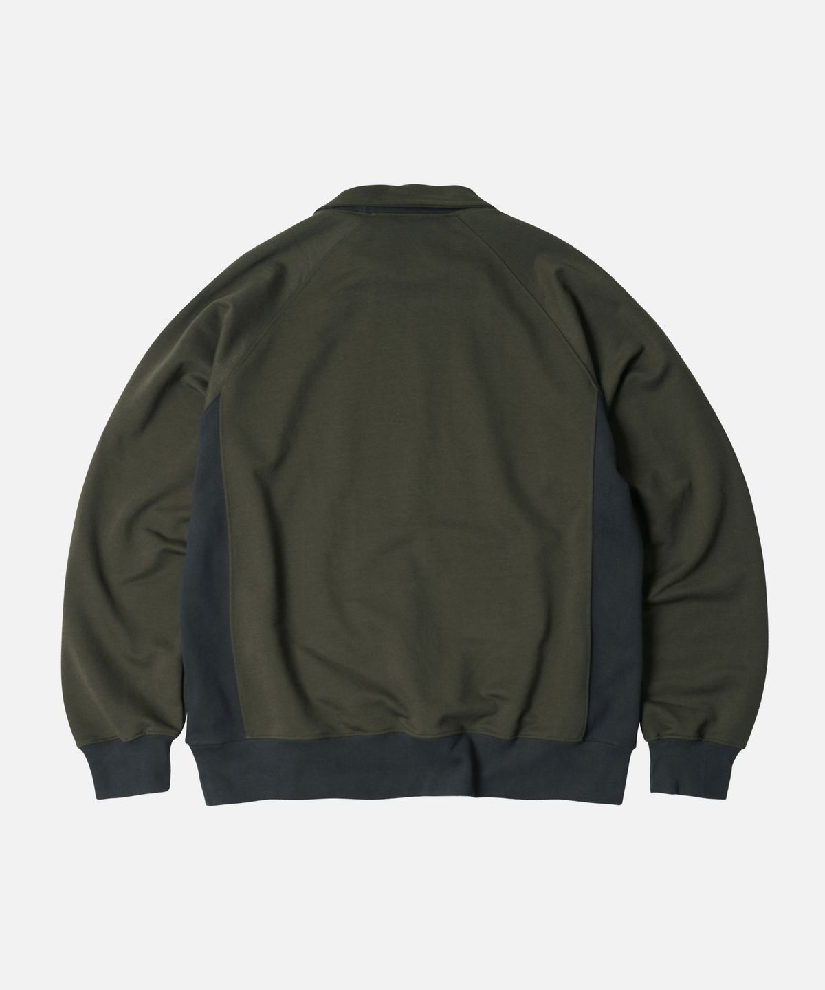 프리즘웍스(FRIZMWORKS) COLLAR LAYERED SWEATSHIRT _ OLIVE