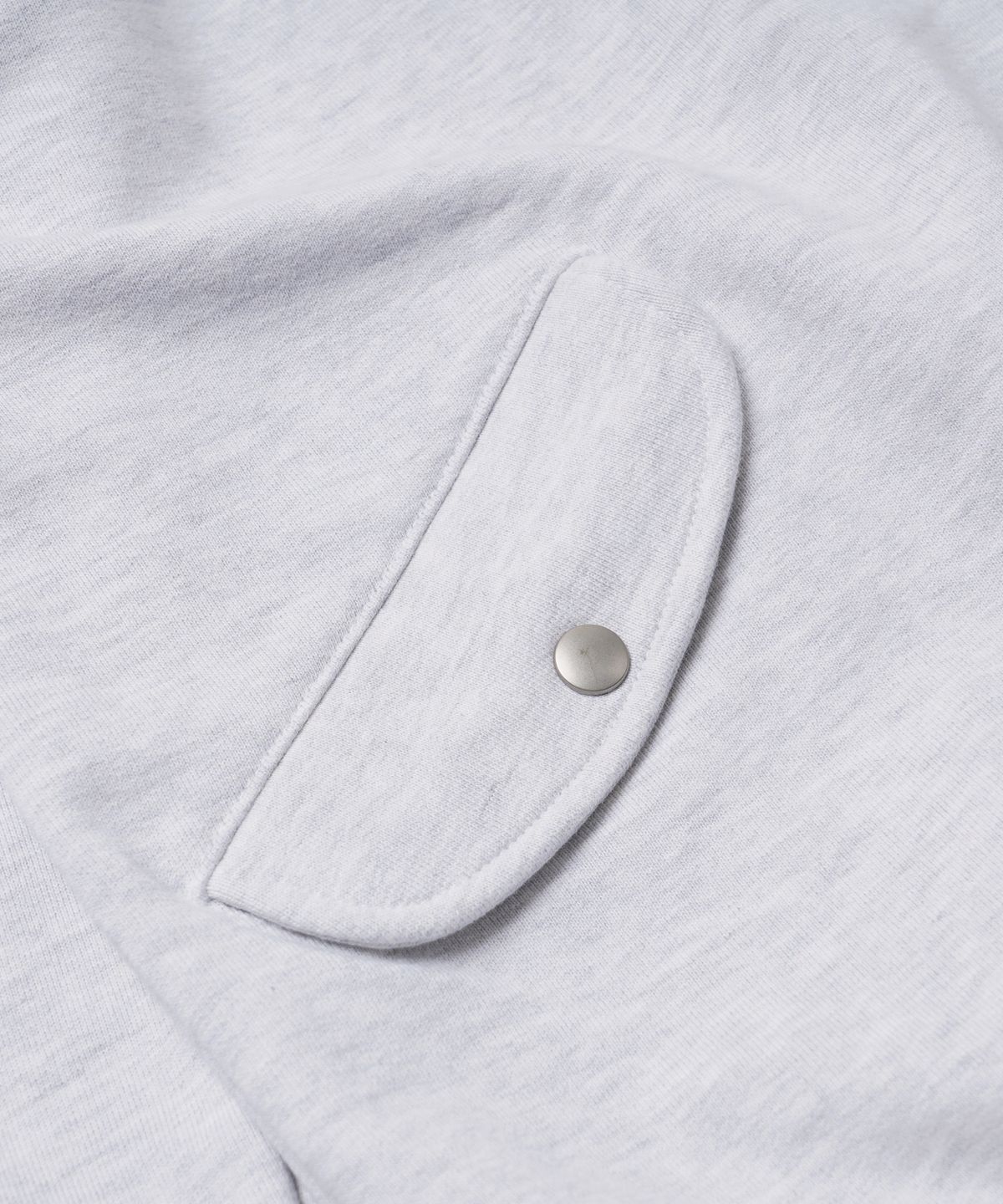 프리즘웍스(FRIZMWORKS) BANDING SNAP SWEATSHIRT _ WHITE MELANGE