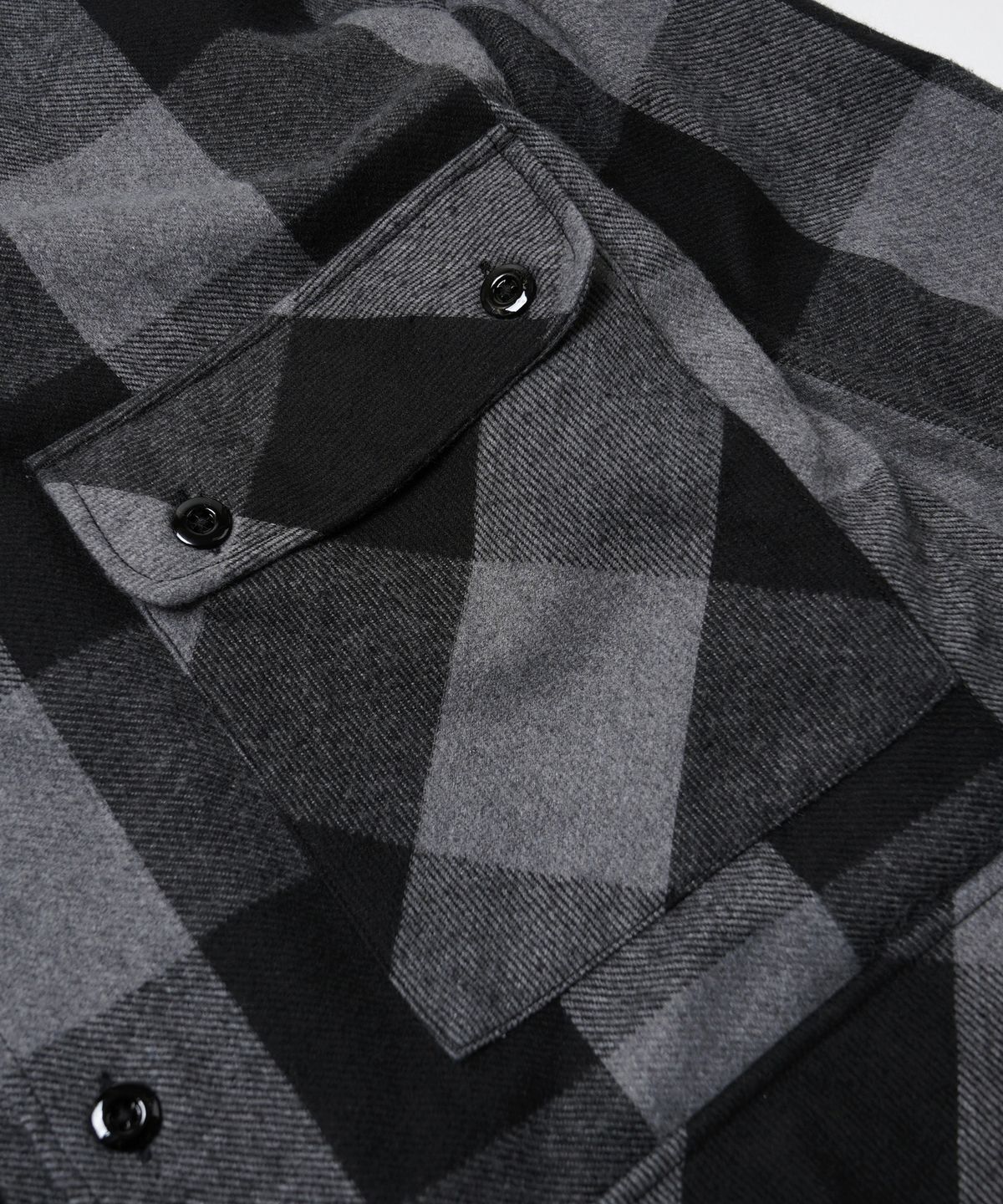 프리즘웍스(FRIZMWORKS) BUFFALO CHECK SHIRT JACKET _ BLACK