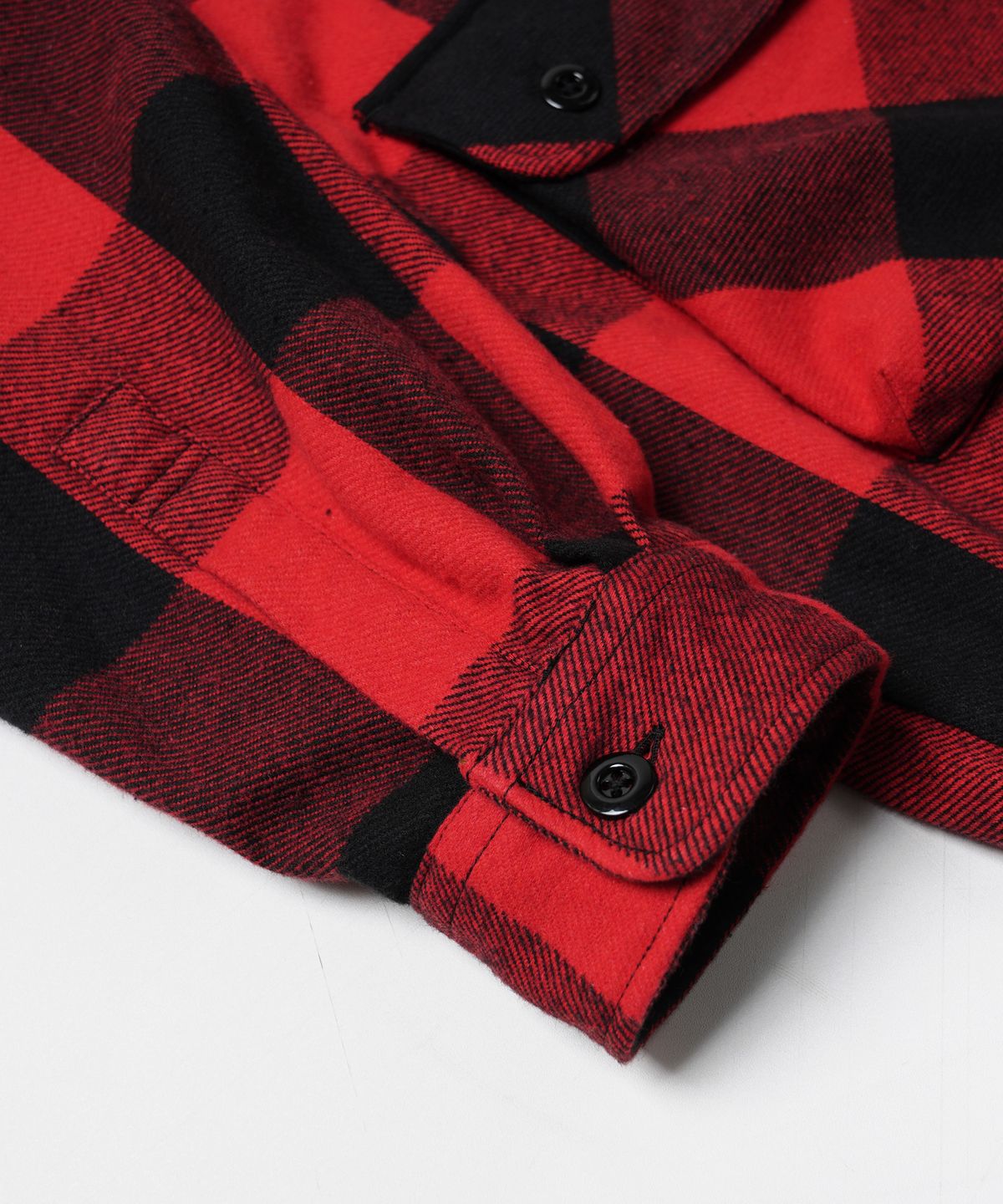 프리즘웍스(FRIZMWORKS) BUFFALO CHECK SHIRT JACKET _ RED