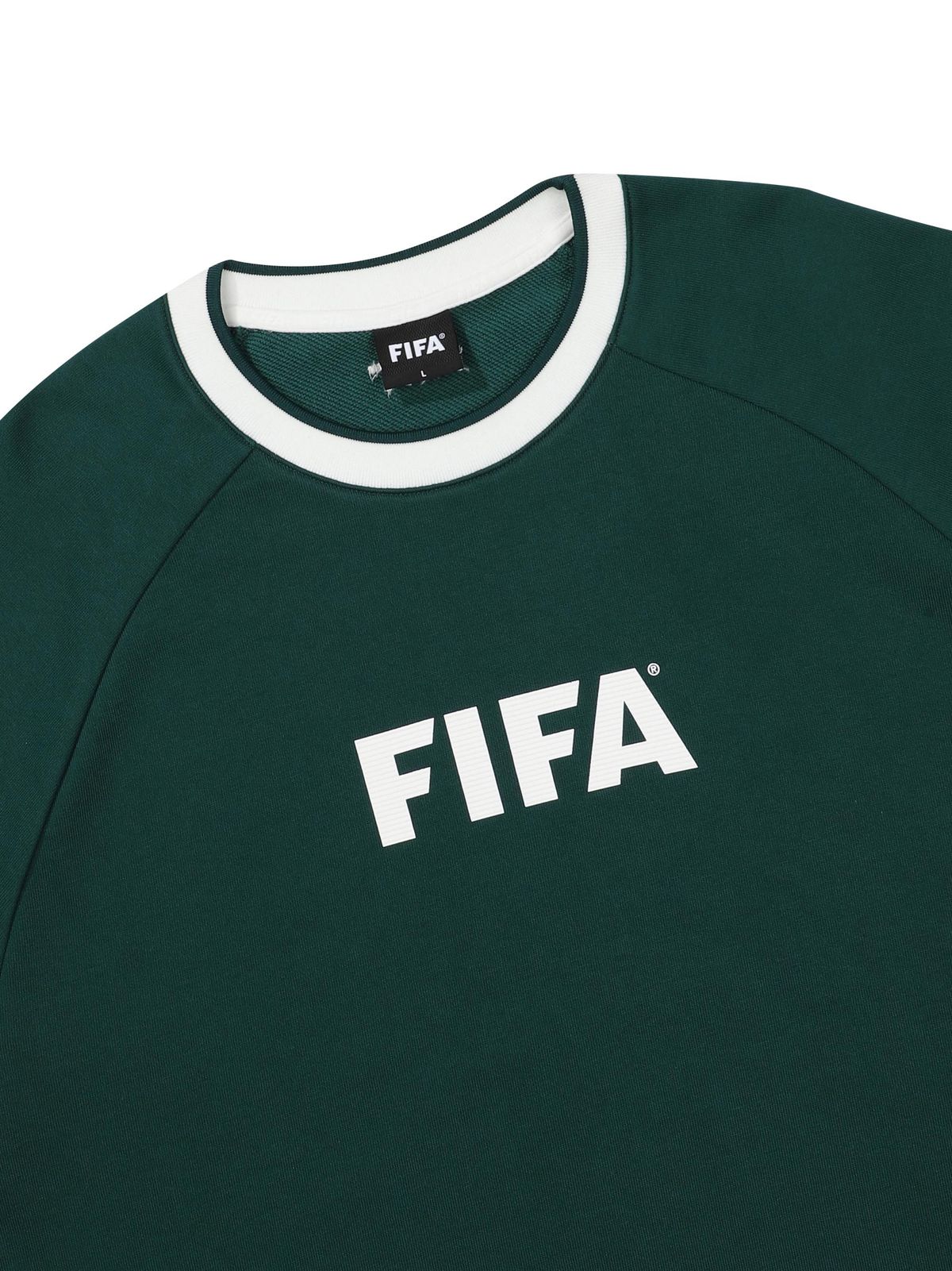 피파 1904(FIFA 1904) 세미오버핏 배색 맨투맨 그린