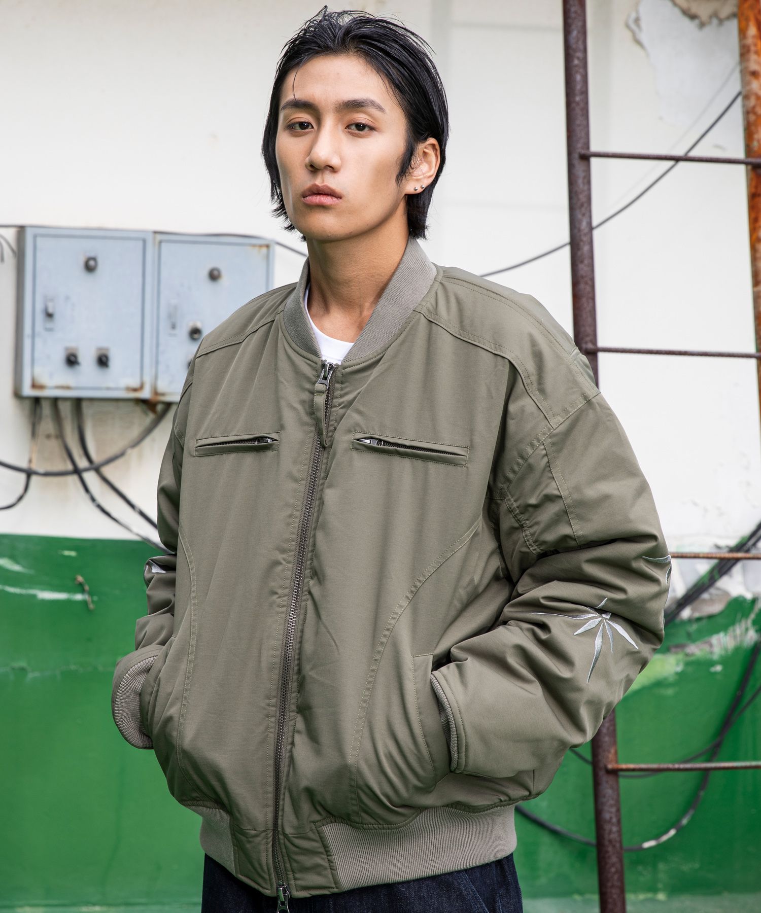 ジャケット・アウター regleam DRAWSTRING HOODIE BLOUSON MUSINSA公式 | XTONZ XJ107 Inquisition Shirring MA-1 Jacket