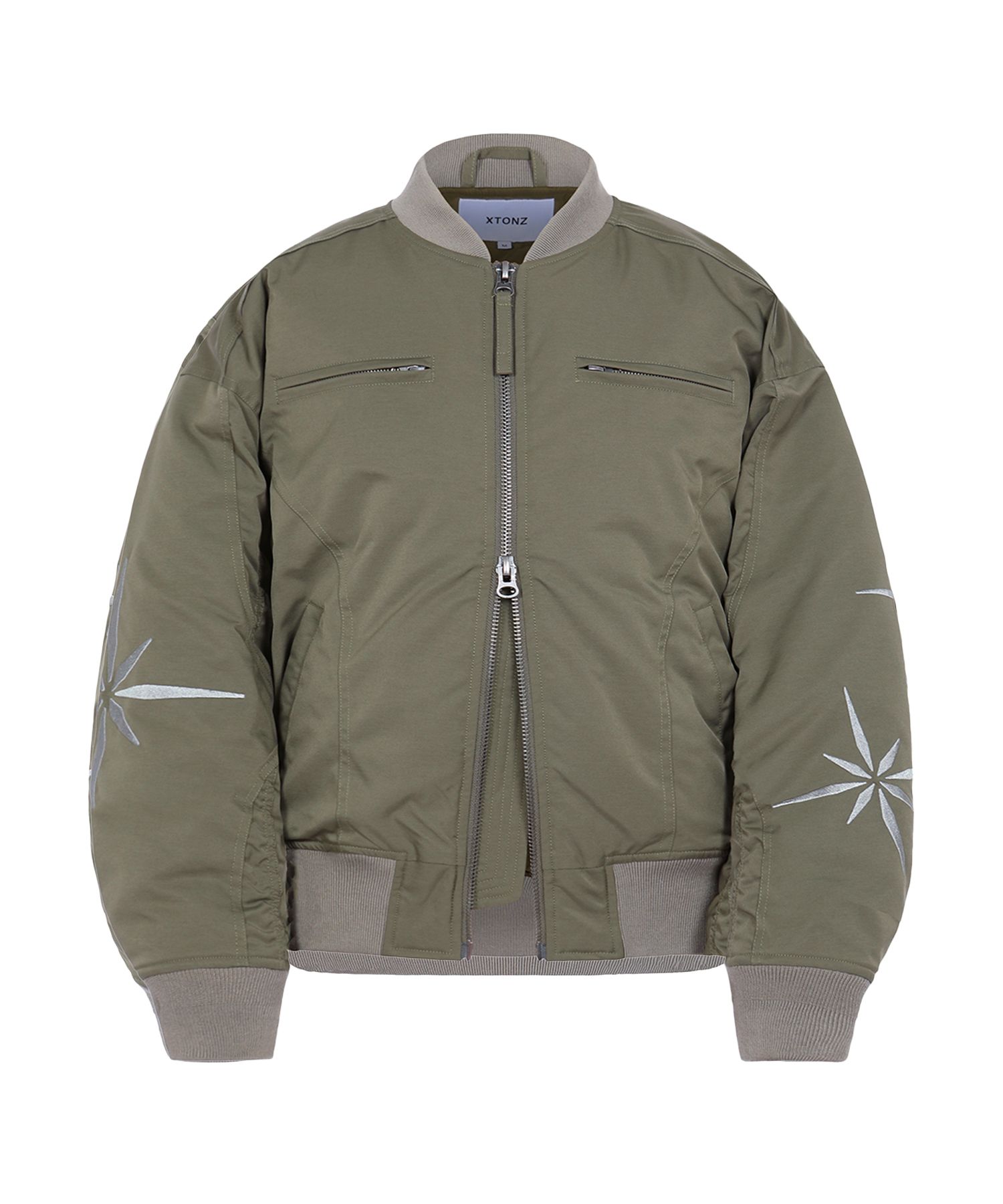 アウターその他 XTONZ XJ107 Incision Shirring MA1 Jacket KHAKI XJ107KH MUSINSA公式 | XTONZ XJ107 Inquisition Shirring MA-1 Jacket